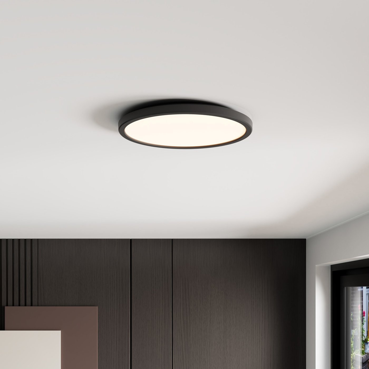 Plafondlamp 73677: Modern, Aluminium, Kunststof, Zwart Plafondlamp 73677: Modern, Aluminium, Kunststof, Zwart