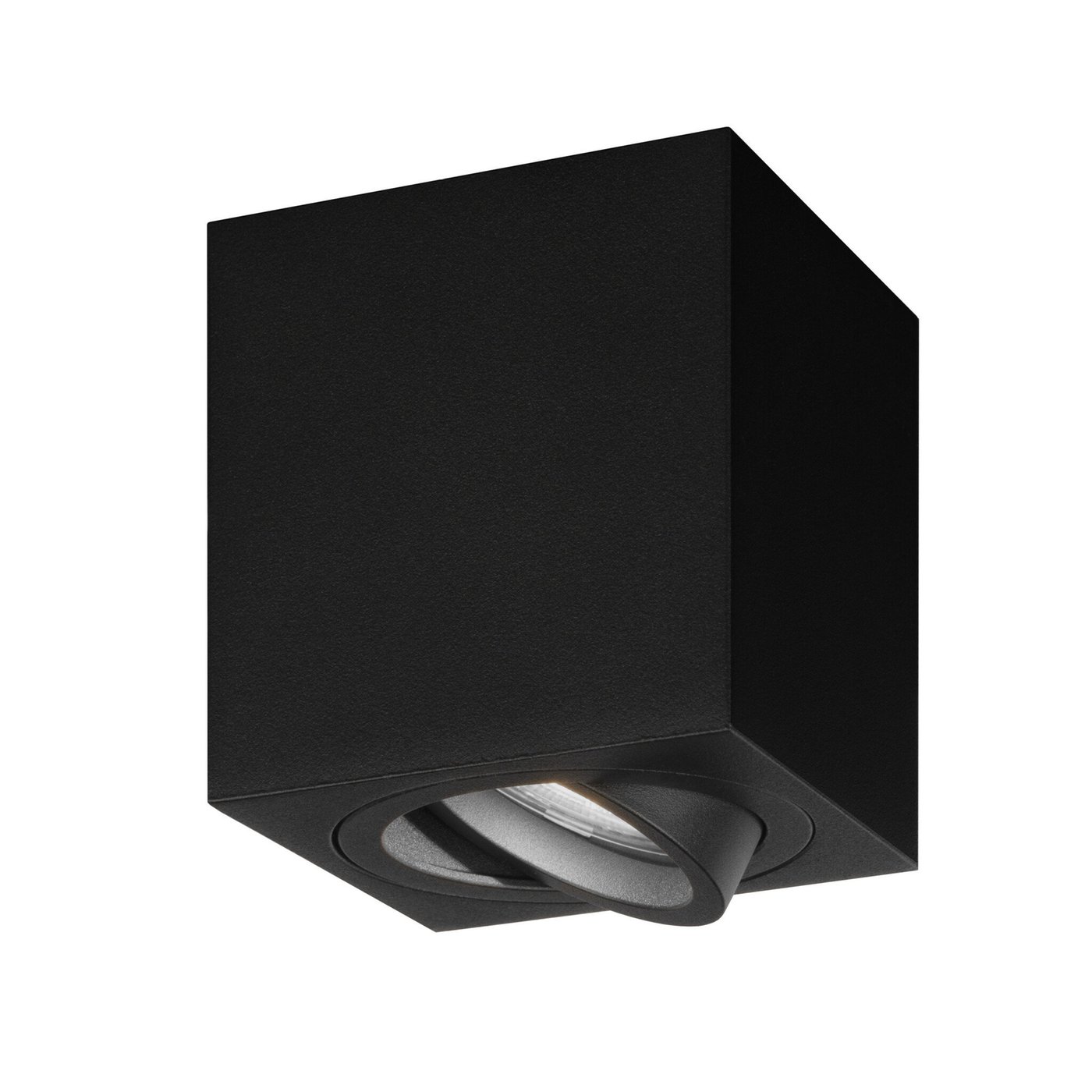 Spot LED Dimmable - Carré - Noir - 3W - 6500K - Inclinable - IP20