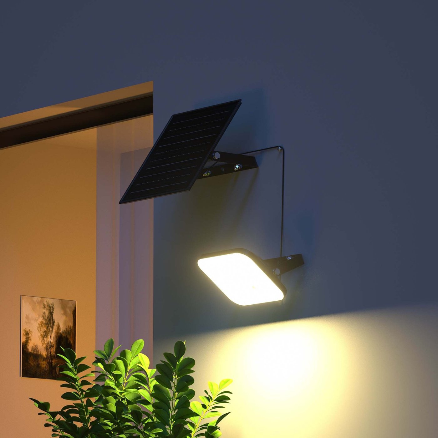Solar LED Fluter - 1500 Lumen - 4000K - IP65 - 3600 mAh