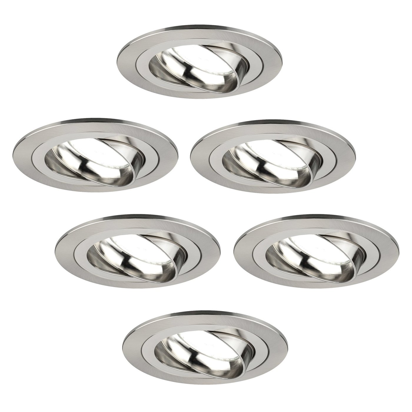 Focos Empotrables LED Regulables Inox - Tokio - 3W - 6500K - ø92mm - 6 Pack