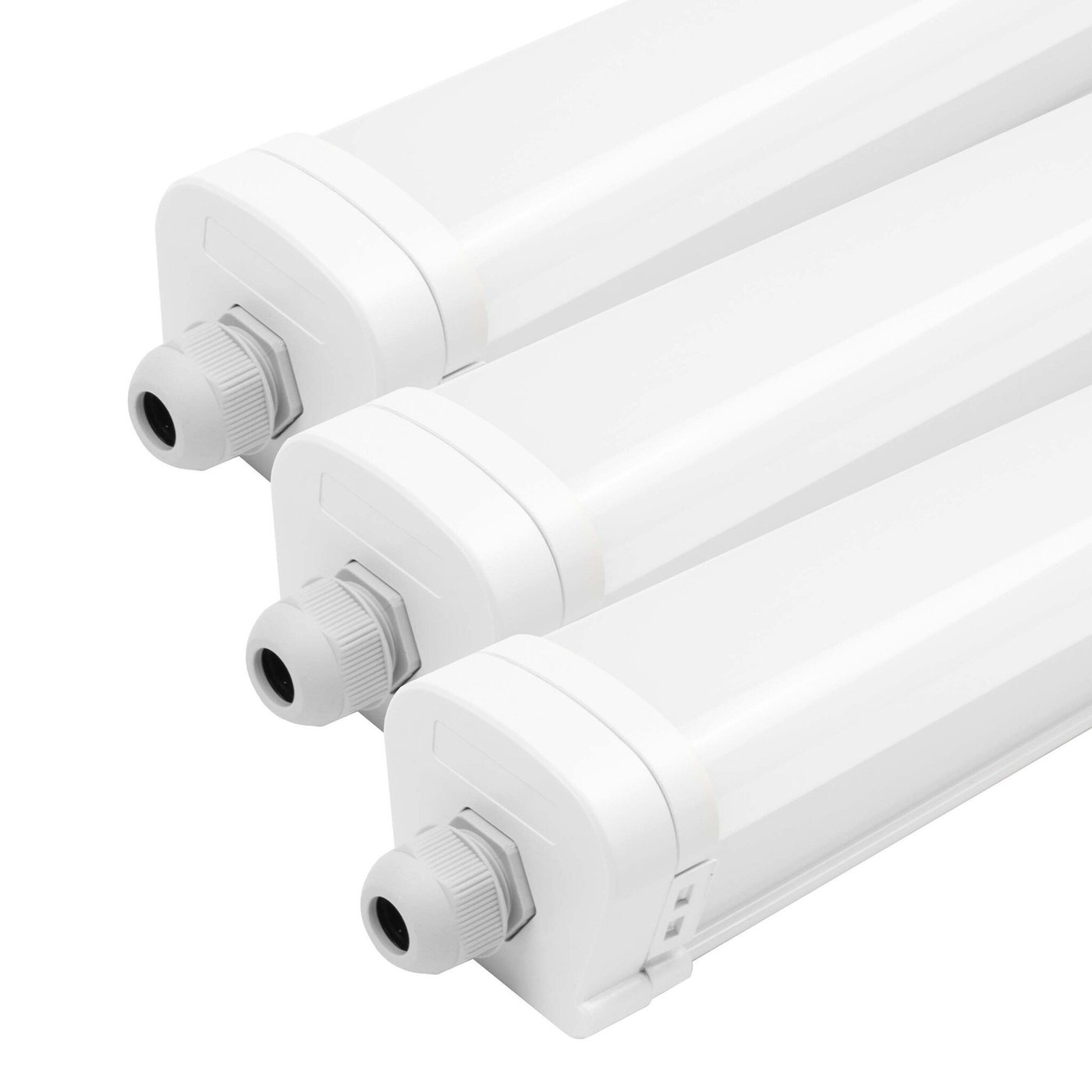 3-Pack LED Feuchtraumleuchten 60 cm - Samsung LED - IP65 - 20W - 140 lm/W - 6500K - Verlinkbar - 5 Jahre Garantie