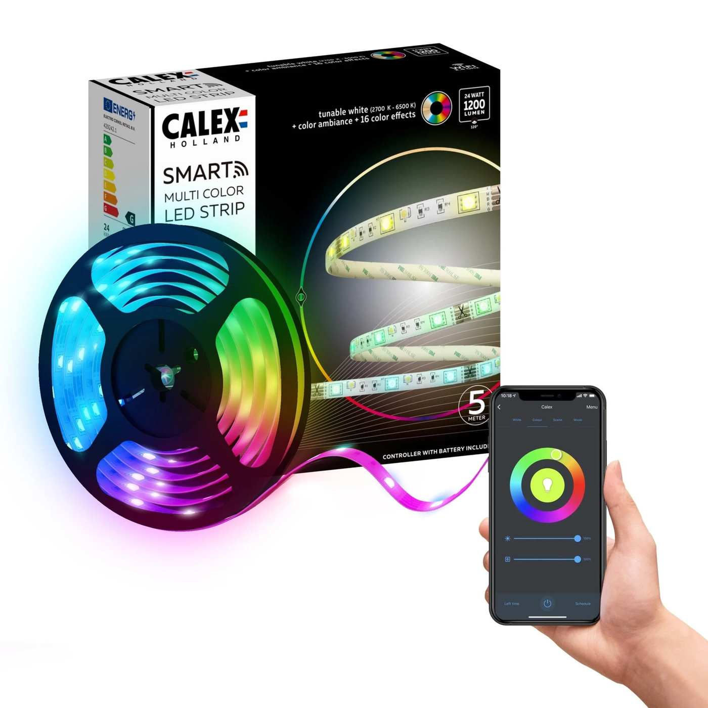 Taśma LED Calex Smart RGBWW 5M - Podłącz i używaj