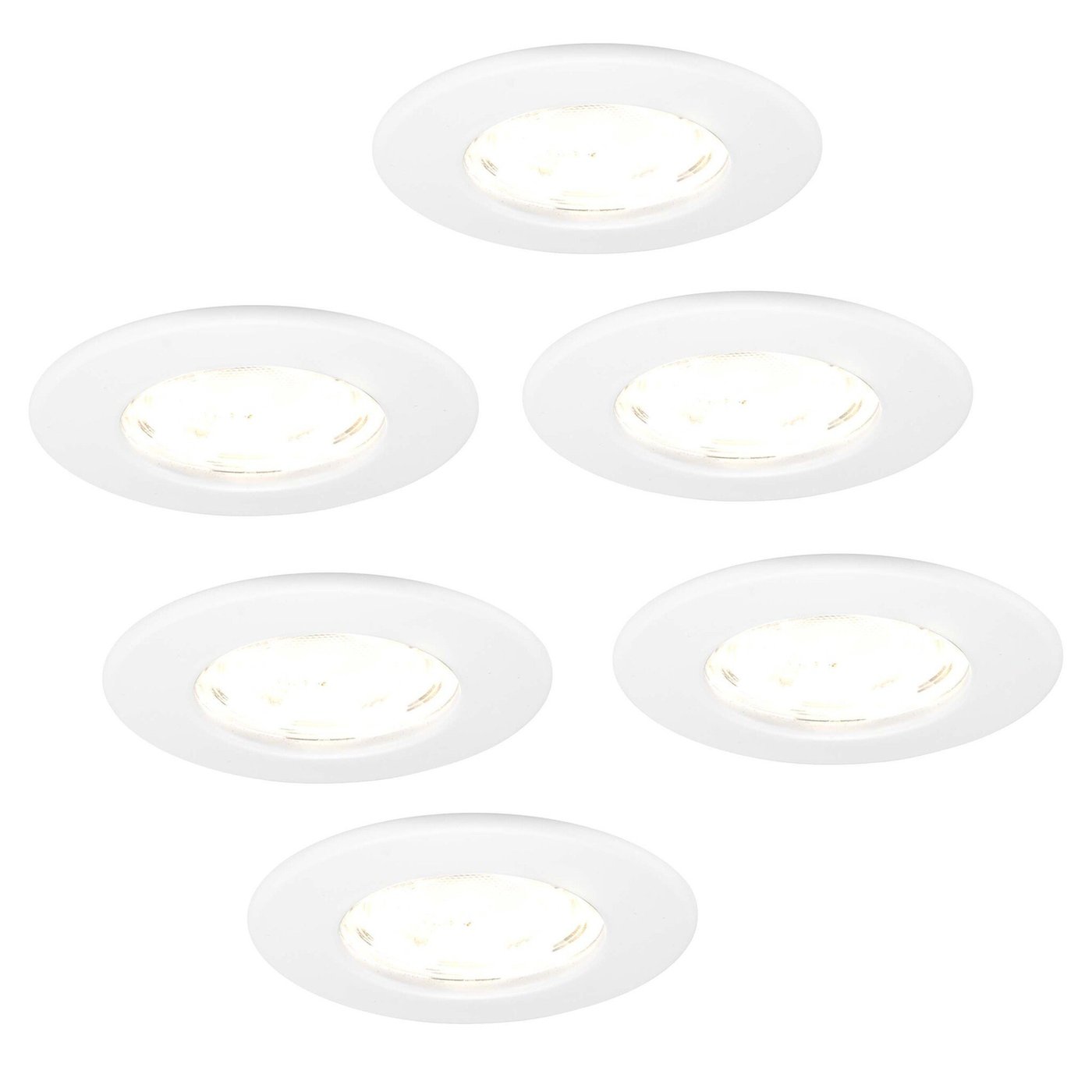 Dimmbare LED Einbaustrahler Weiss - IP65 - 5W - 2700K - 5 Jahre Garantie - Geeignet für das Badezimmer