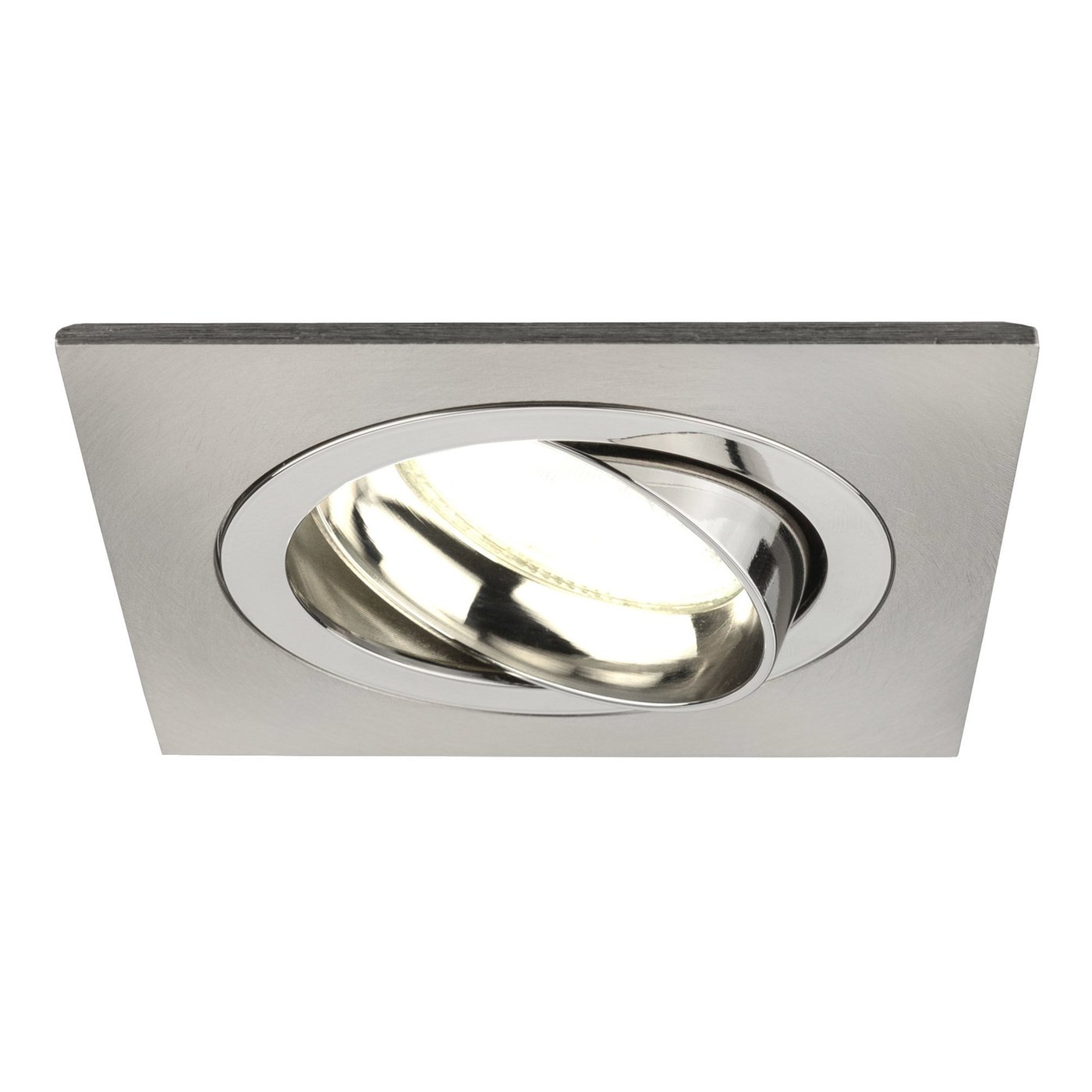 Dimmbare LED Einbaustrahler Edelstahl - Sevilla - 3W - 4000K - 92mm - Quadrat
