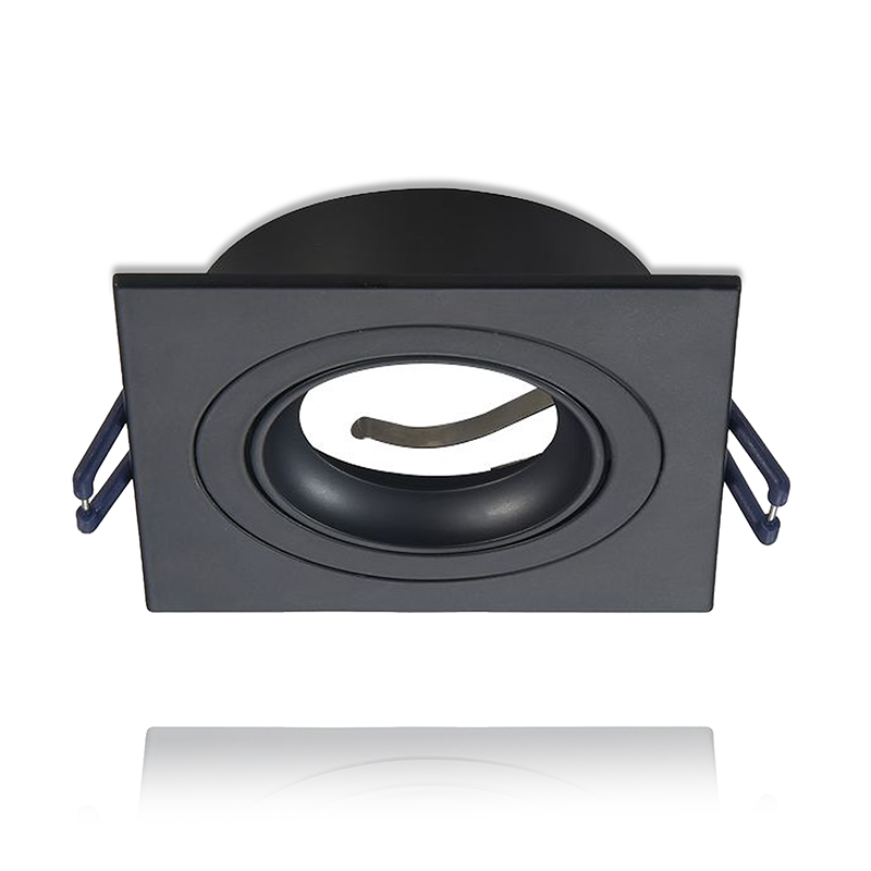 GU10 Support de Spot Carré - Noir - Inclinable
