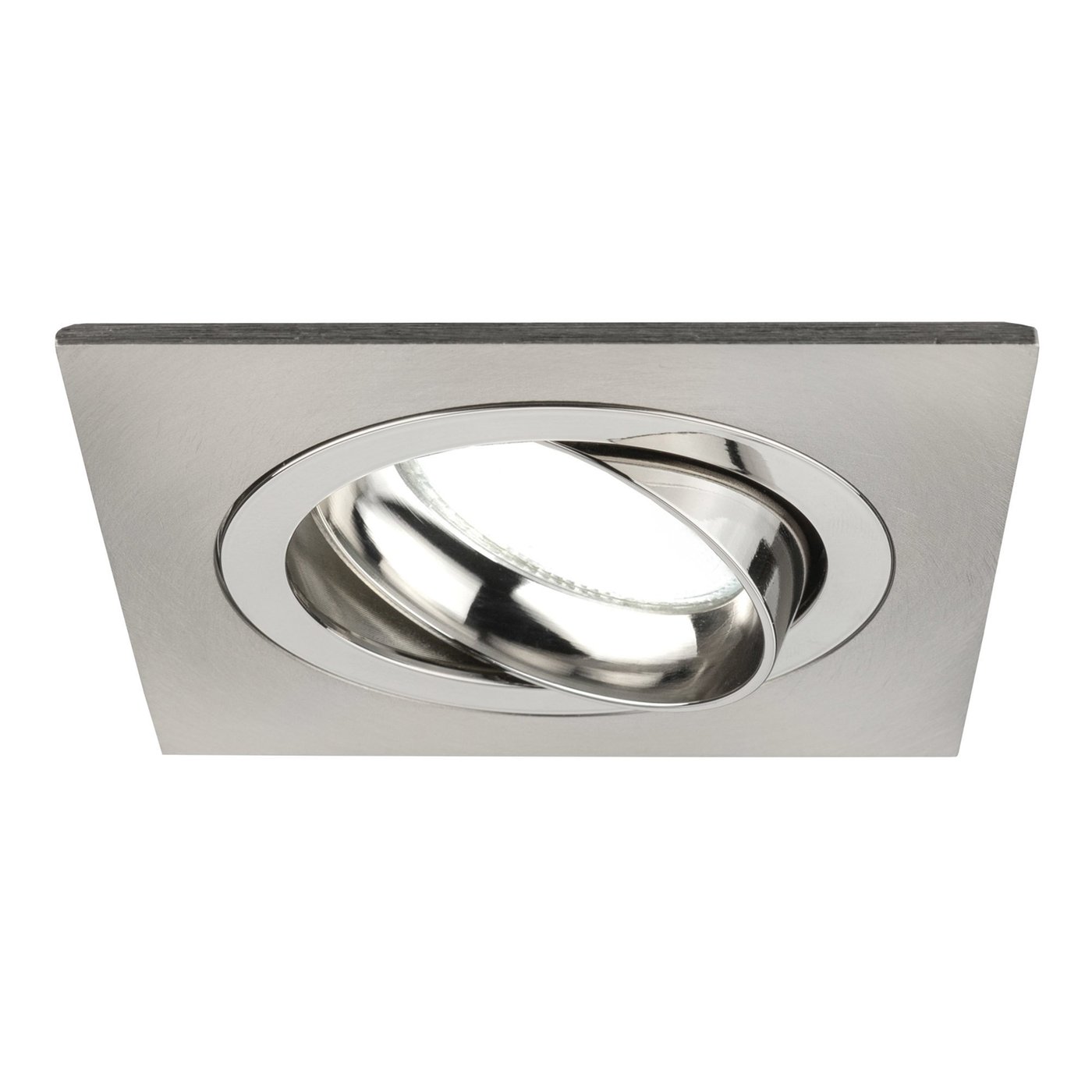 Dimmbare LED Einbaustrahler Edelstahl - Sevilla - 3W - 6500K - 92mm - Quadrat