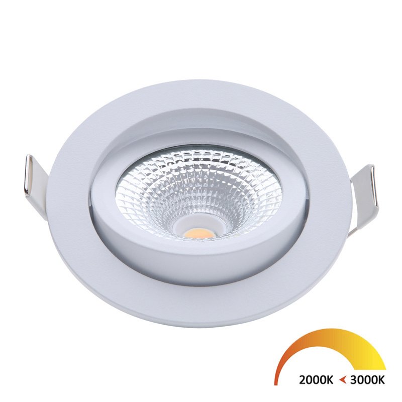 Oczka sufitowe LED biały - 5W - IP54 - 2000K-3000K - uchylny
