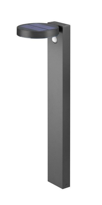 Lampy Stojące Zewnętrzny z Czujnikiem - 3000K - 4.5W - IP44 - Posadas - Antracyt