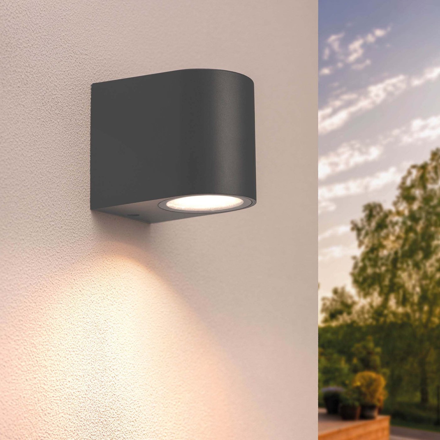 LED Wandleuchte - Rund - 3W - 2700K - Anthrazit