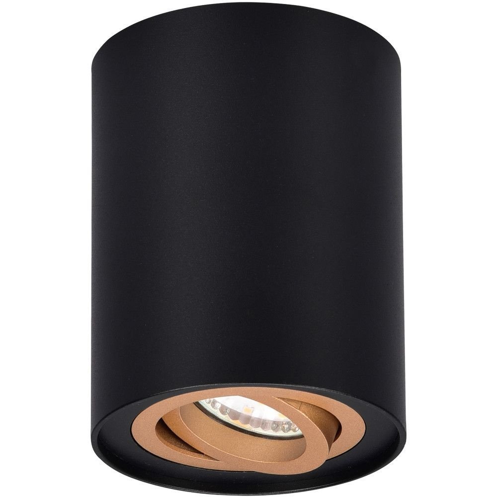 Spot en saillie GU10 rond - Raccord GU10 - Noir - ø90mm