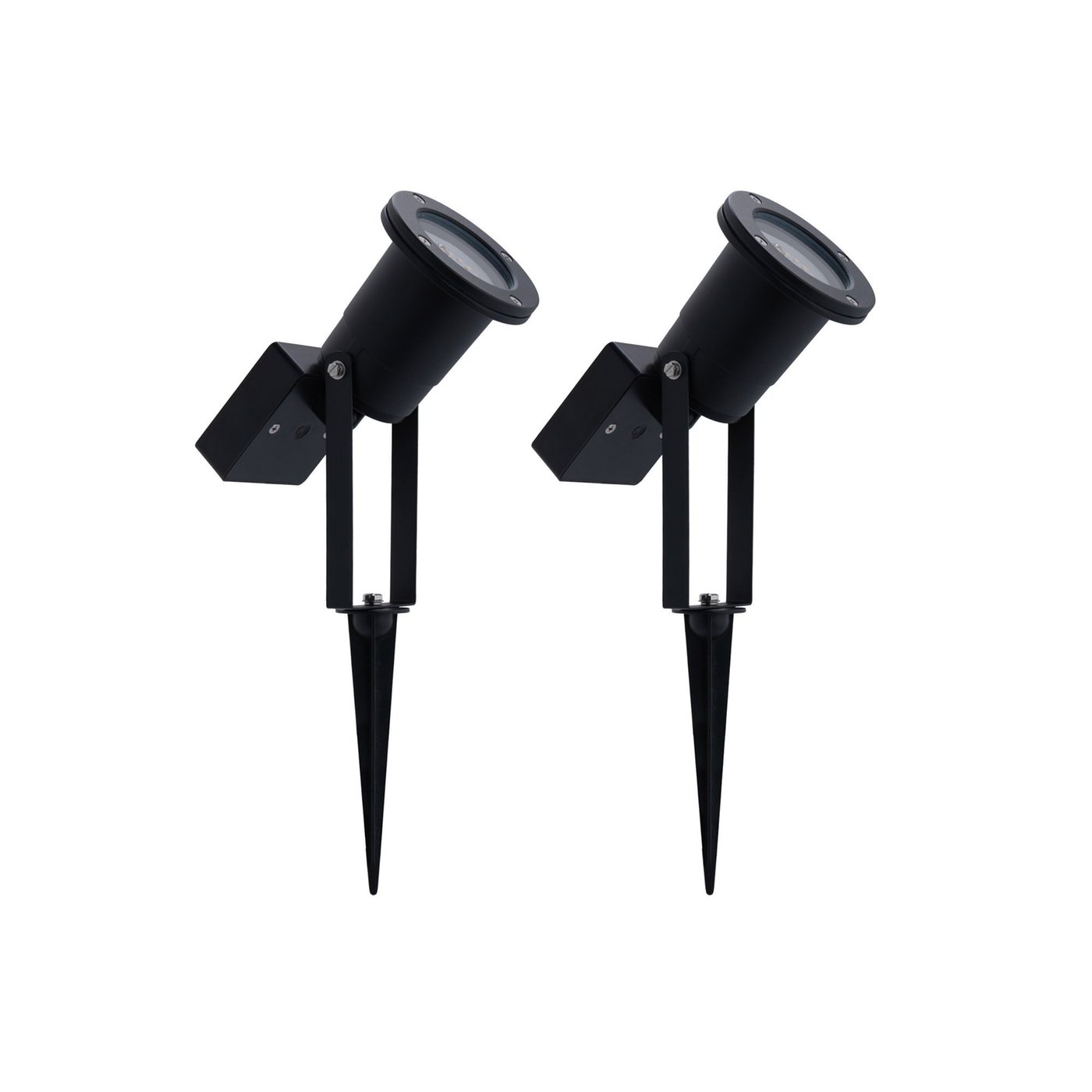 2x LED Solar Prikspot - Zwart - IP65