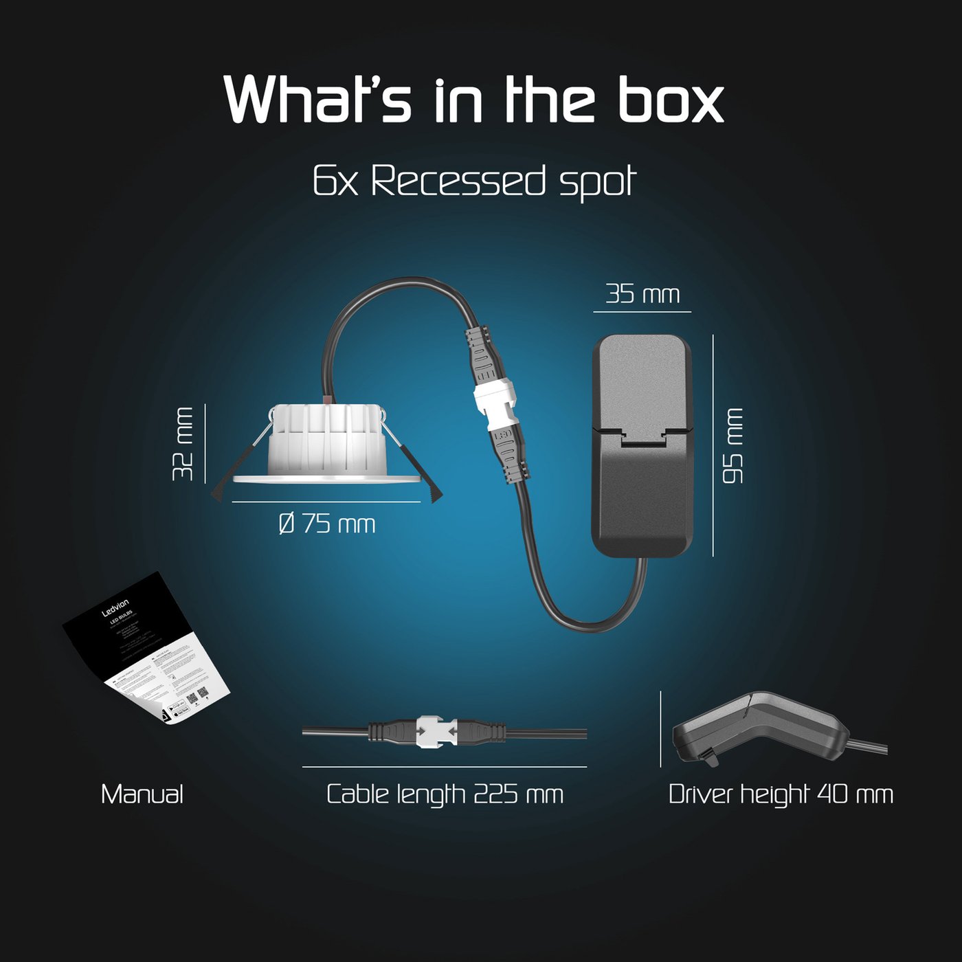 Spot Encastré LED Blanc Rond 5 Watts Blanc Chaud 230V Alm - Spot