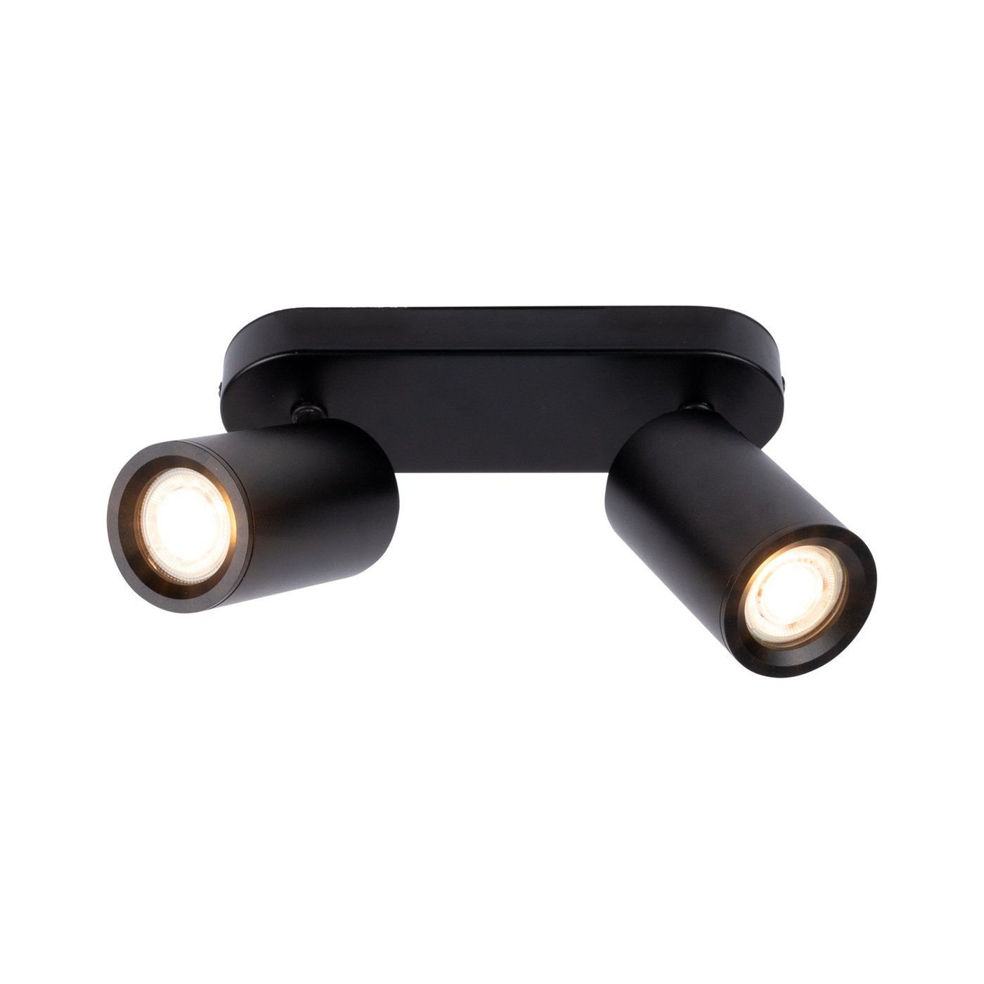 Spot Plafonnier LED Noir Duo - Inclinable - Raccord GU10