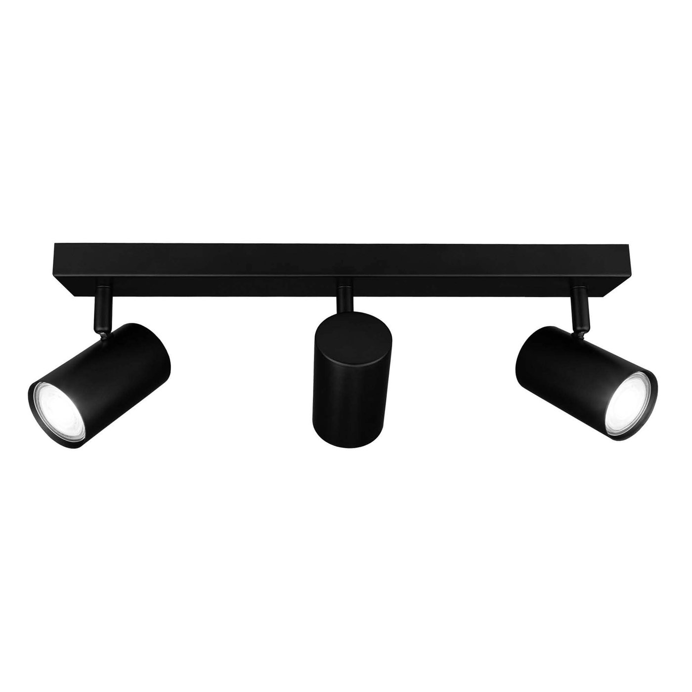 LED Ceiling Spotlight With 3 Lights - 3W - Daylight - Dimmable - Adjustable - Black - Rectangular