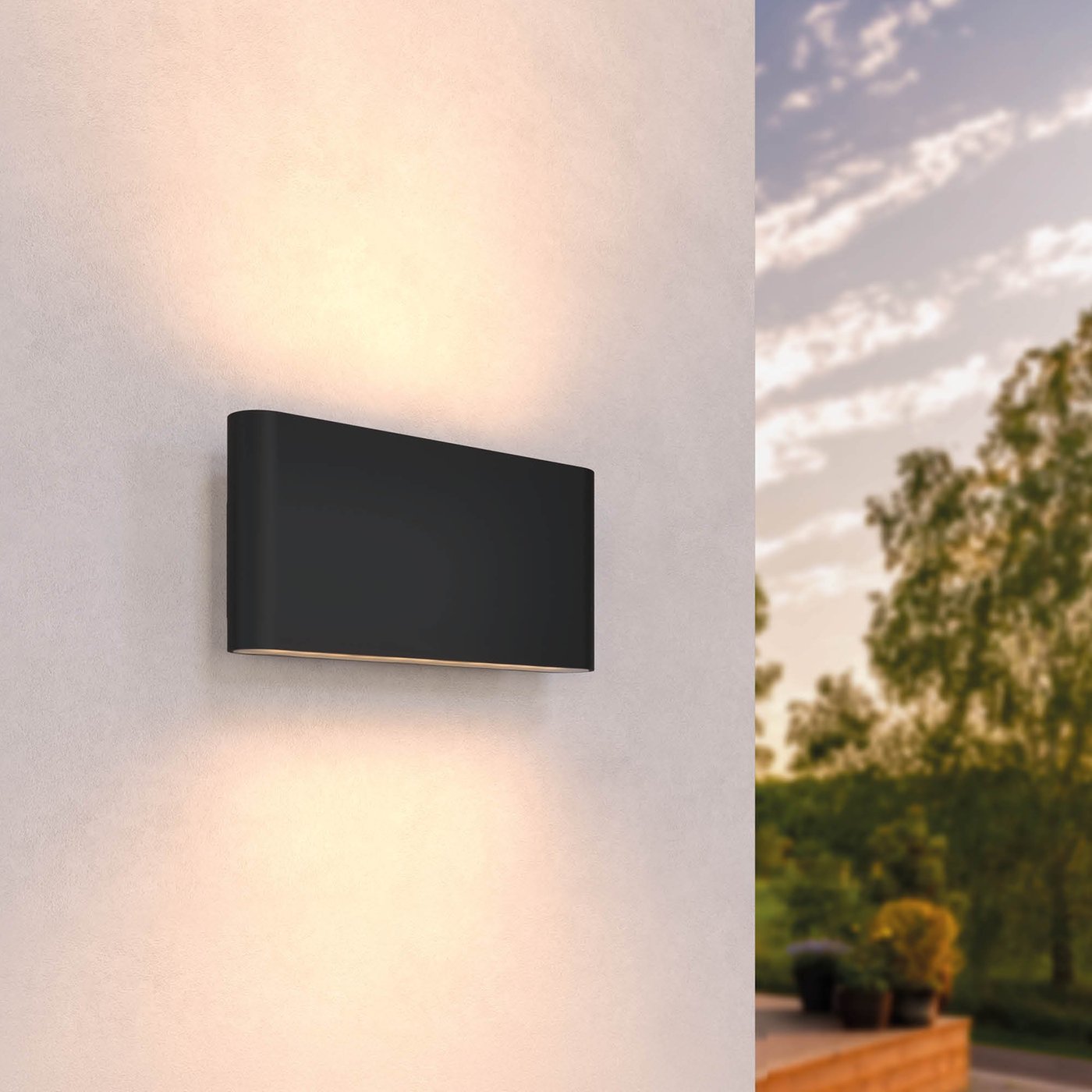 LED Wandlamp Buiten Mira M Zwart - 3000K - 11W - IP54