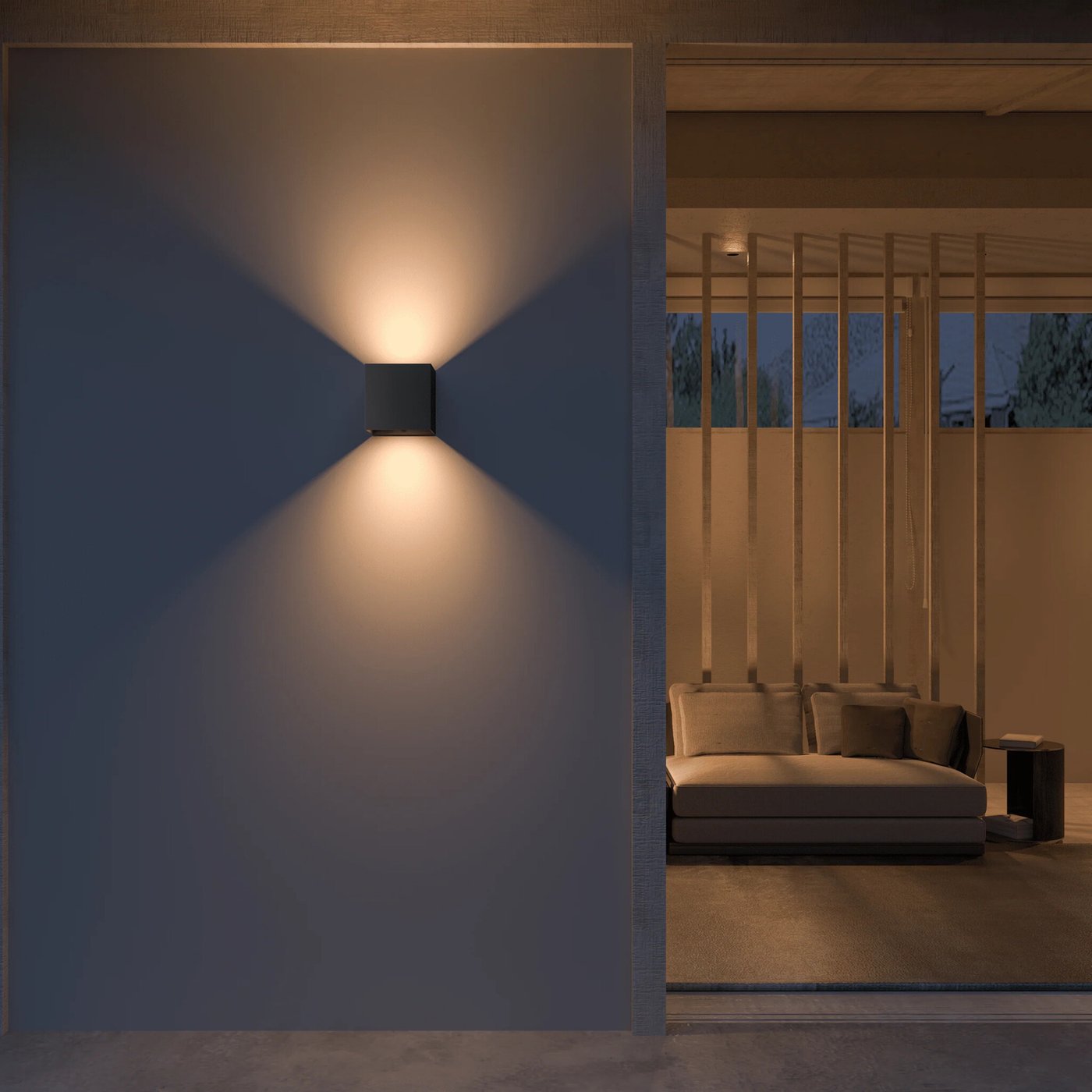 Calex Wandlamp Naples - E27 - Weerbestendige Buitenlamp - Dag/Nacht sensor - Eenvoudig te Monteren - Stijlvol Design - Zwart