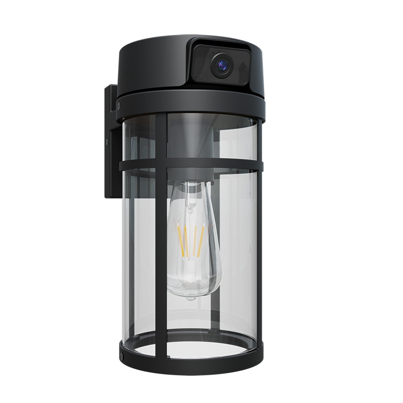 Lampe Caméra Extérieure avec Détecteur de Mouvement - Vision nocturne à 10 m - IPX5 - Raccord E27 - Contrôlable via une application