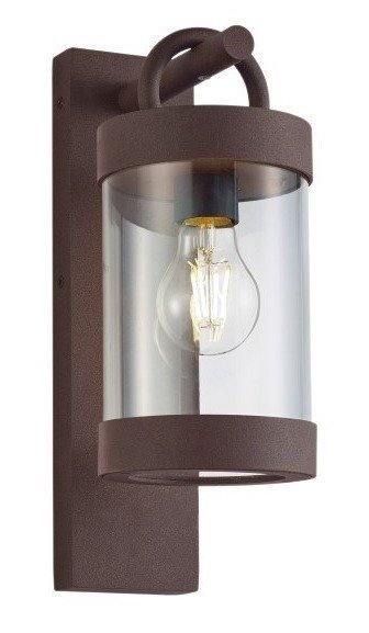 LED Wandlamp Buiten met Schemeringssensor - E27 Fitting - IP44 - Sambesi - Roestkleur