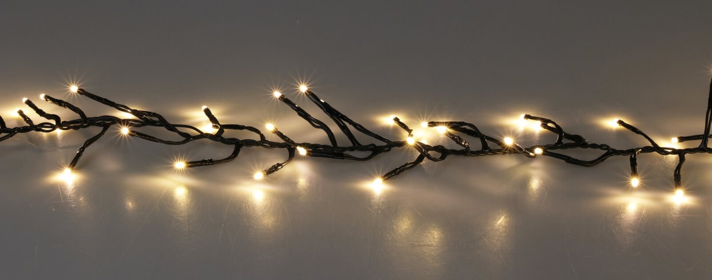 Guirnalda De Luces Exterior En Forma De Abeto - 4 Metros, Luz Blanca Fría, IP44 Impermeable