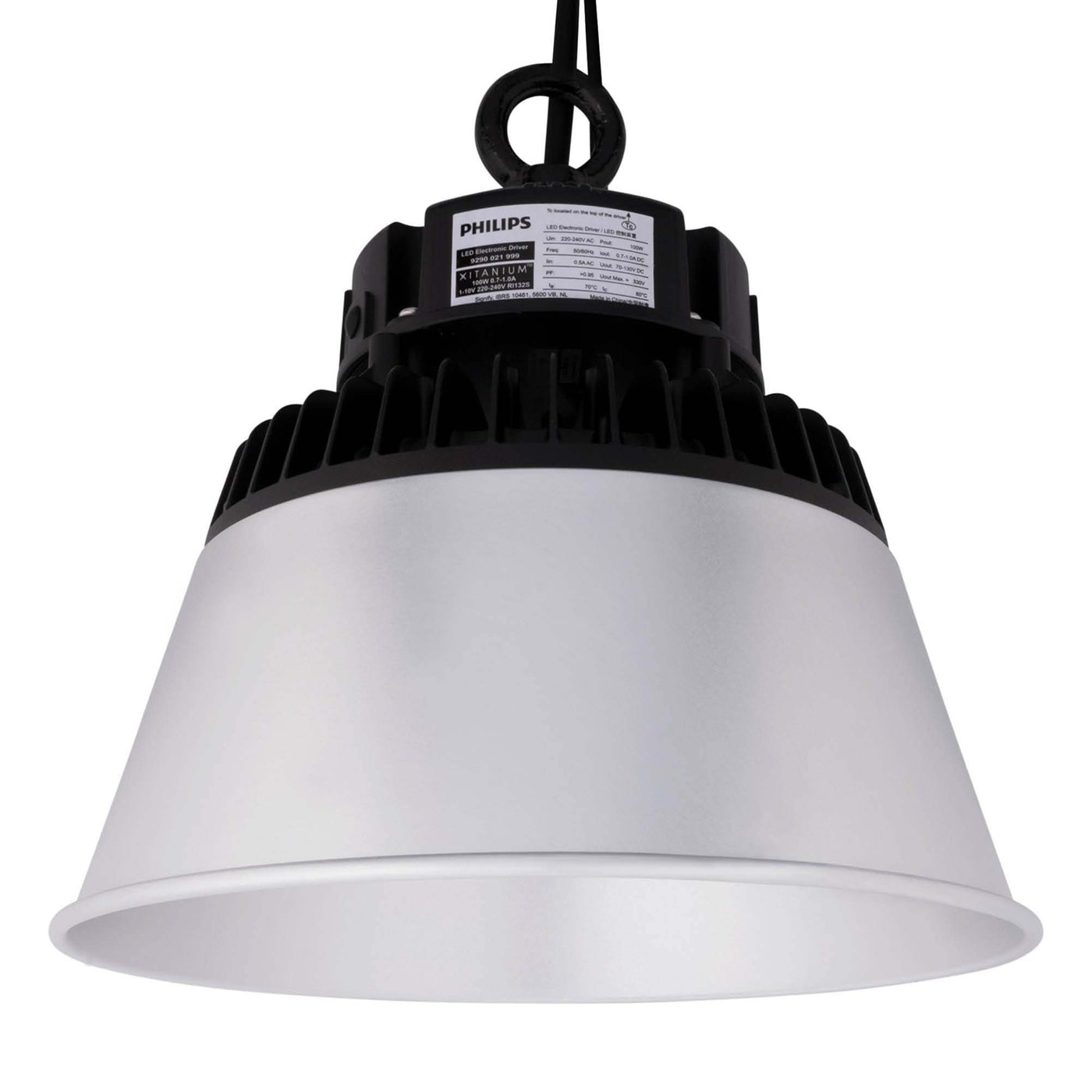 100W LED High Bay z Odbłyśnik - Zasilacz Philips - 90° - 175lm/W - 3000K - IP65 - Możliwość przyciemniania - 5 lat gwarancji