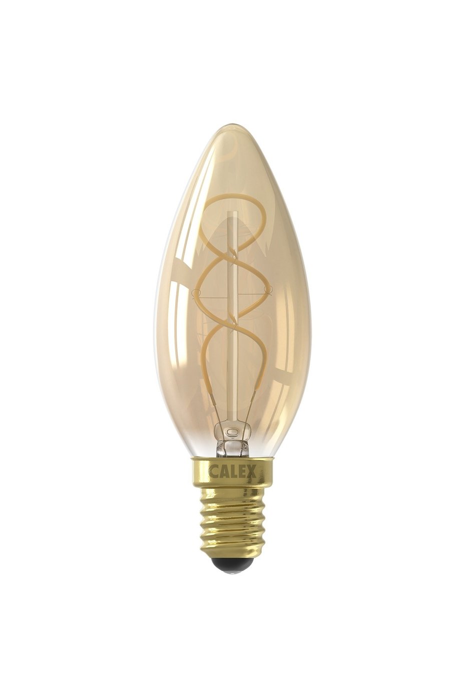 Lampa LED Calex Candle - E14 - 2.5 W - 2100 K - 136 Lumenów - Złoty Flex Filament