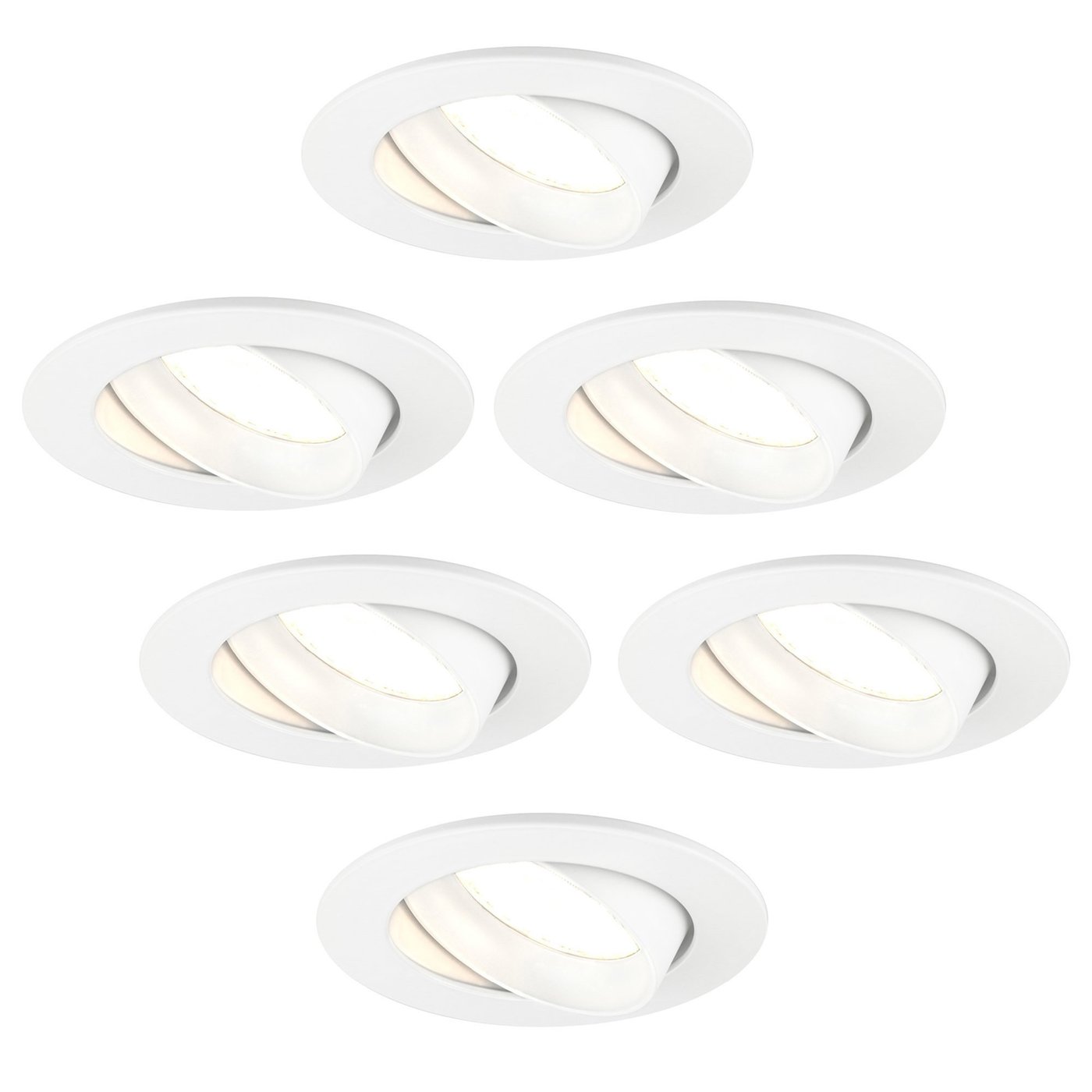 Dimbare LED inbouwspots Wit - Rio - 3W - 2700K - ø85mm - 6 pack