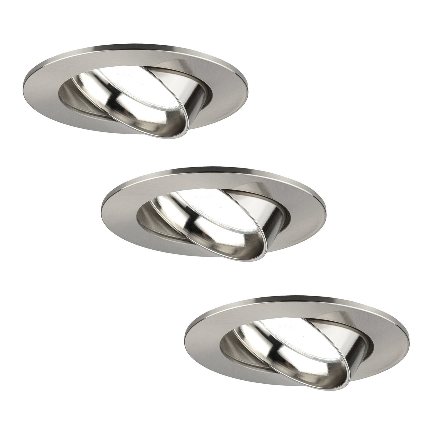 Spot Encastrable LED - Dimmable - Inox - Rio - 3W - 6500K - Ø85mm - 3 pièces