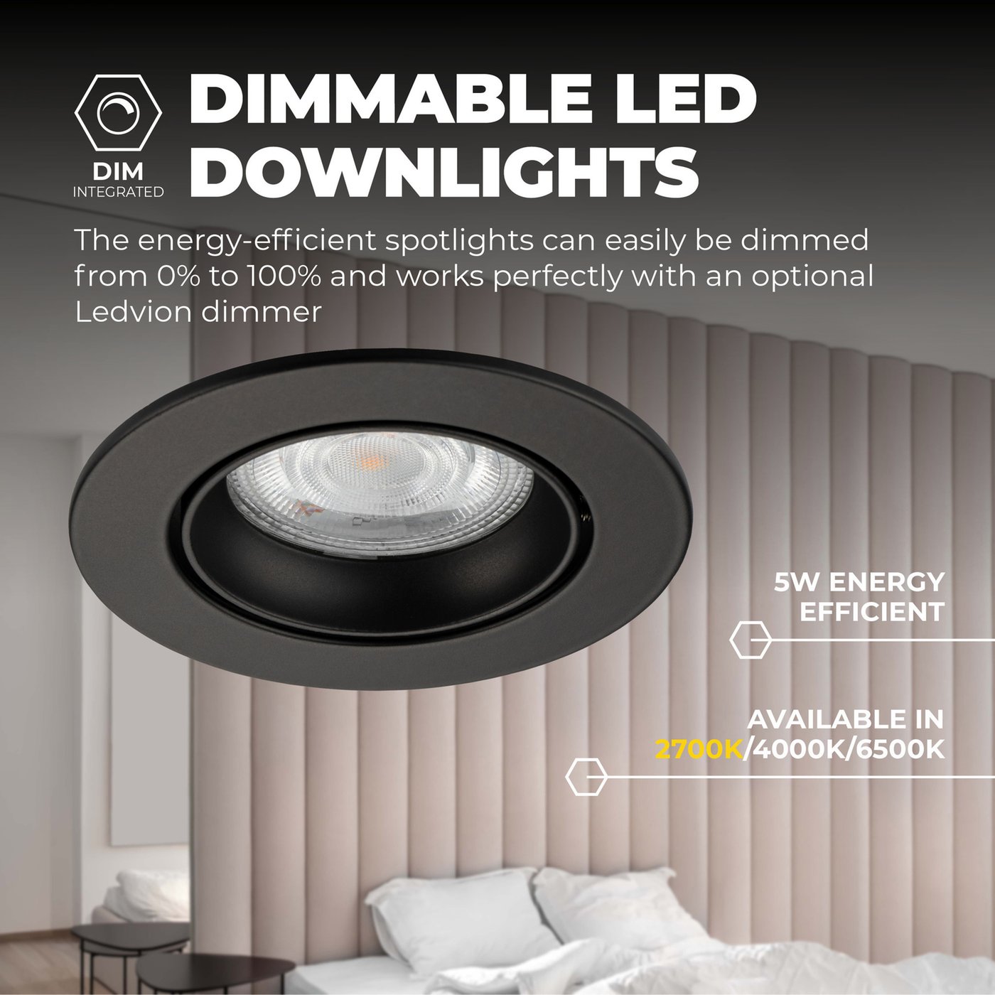 Ledvion Tokyo - Inbouwspot LV10020-2700K-3pack