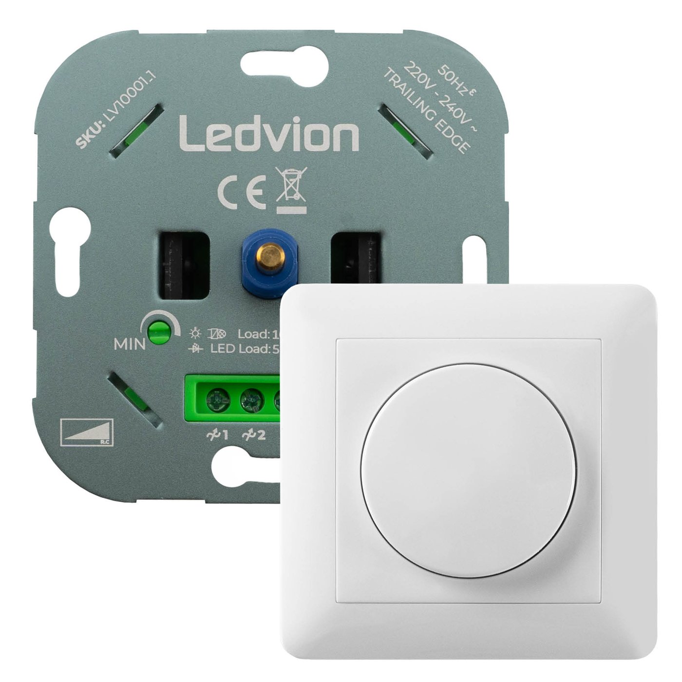 Ściemniacz LED 5-150 Watt 220-240V - Odcięcie fazy - Uniwersalny - Kompletny
