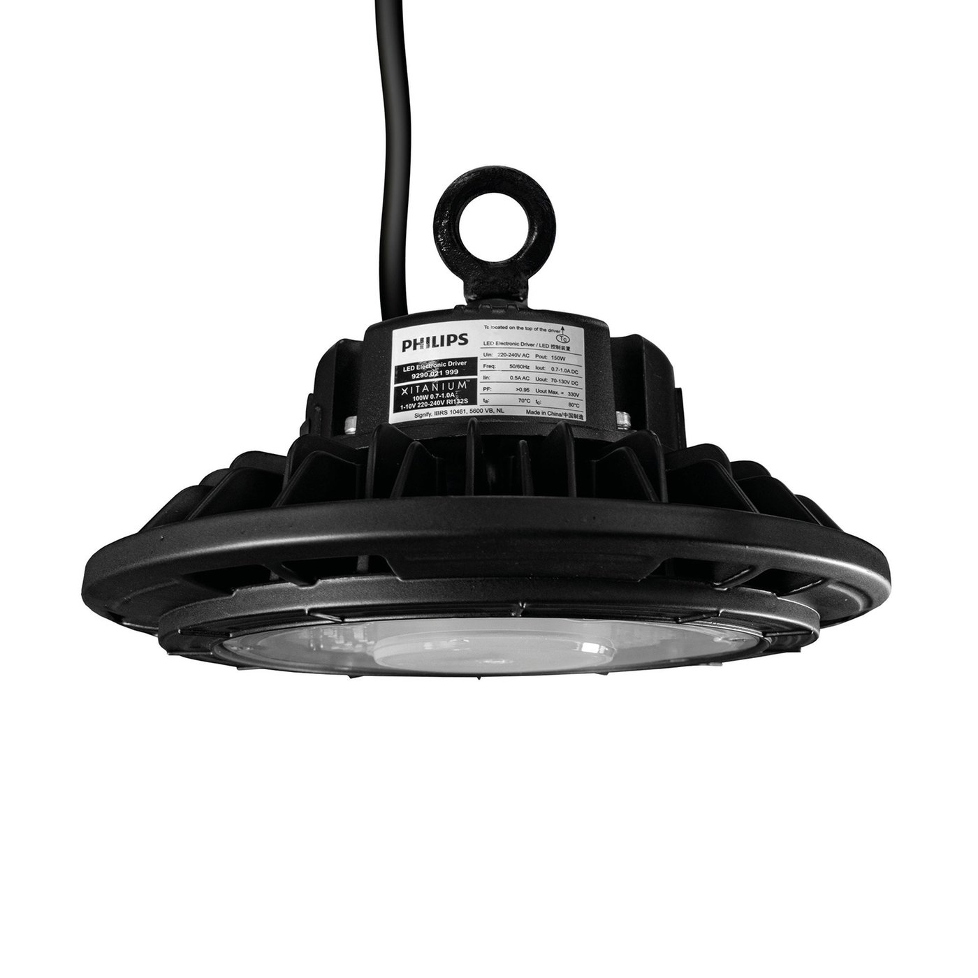 High Bay LED lamp 150W - Philips Driver - 120° - 160lm/W - 6000K - IP65 - Dimmable - 5 Year Warranty