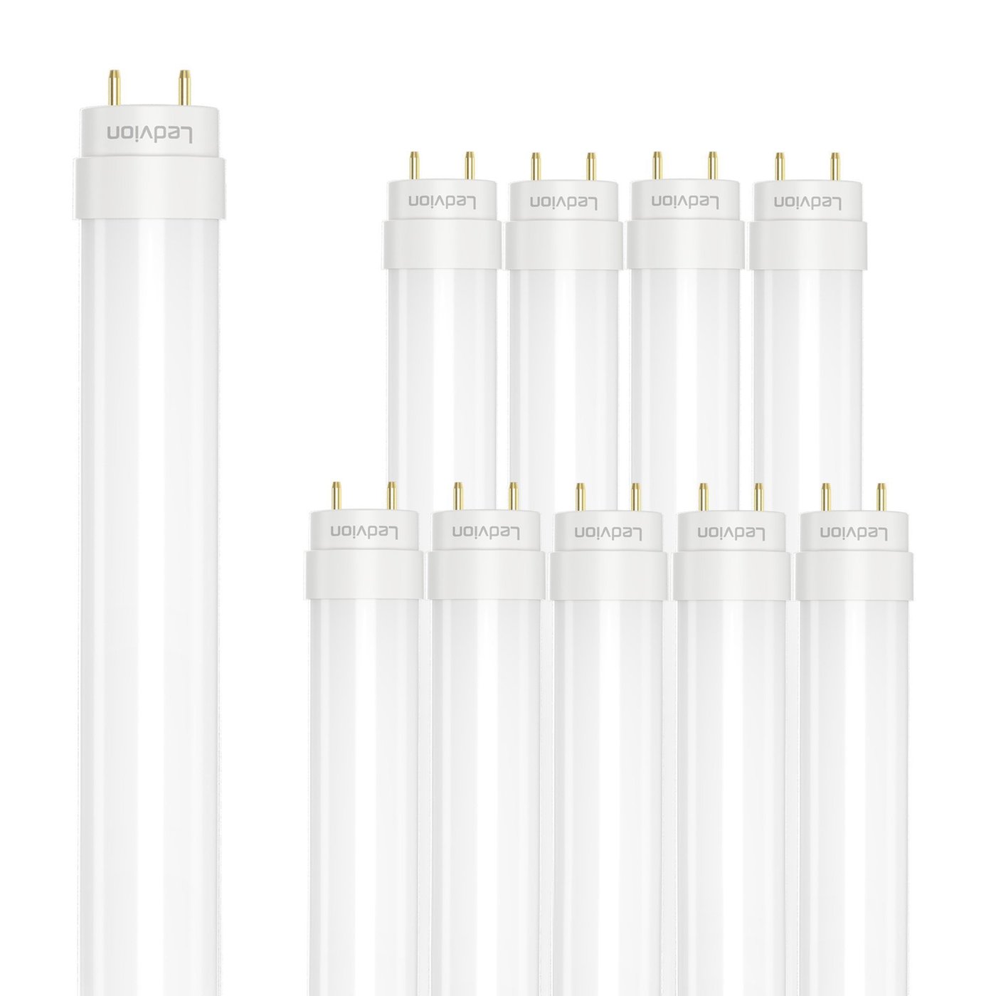 10x Tube néon LED 60CM - 9W - 900 Lumen - 6500K - Garantie de 3 ans