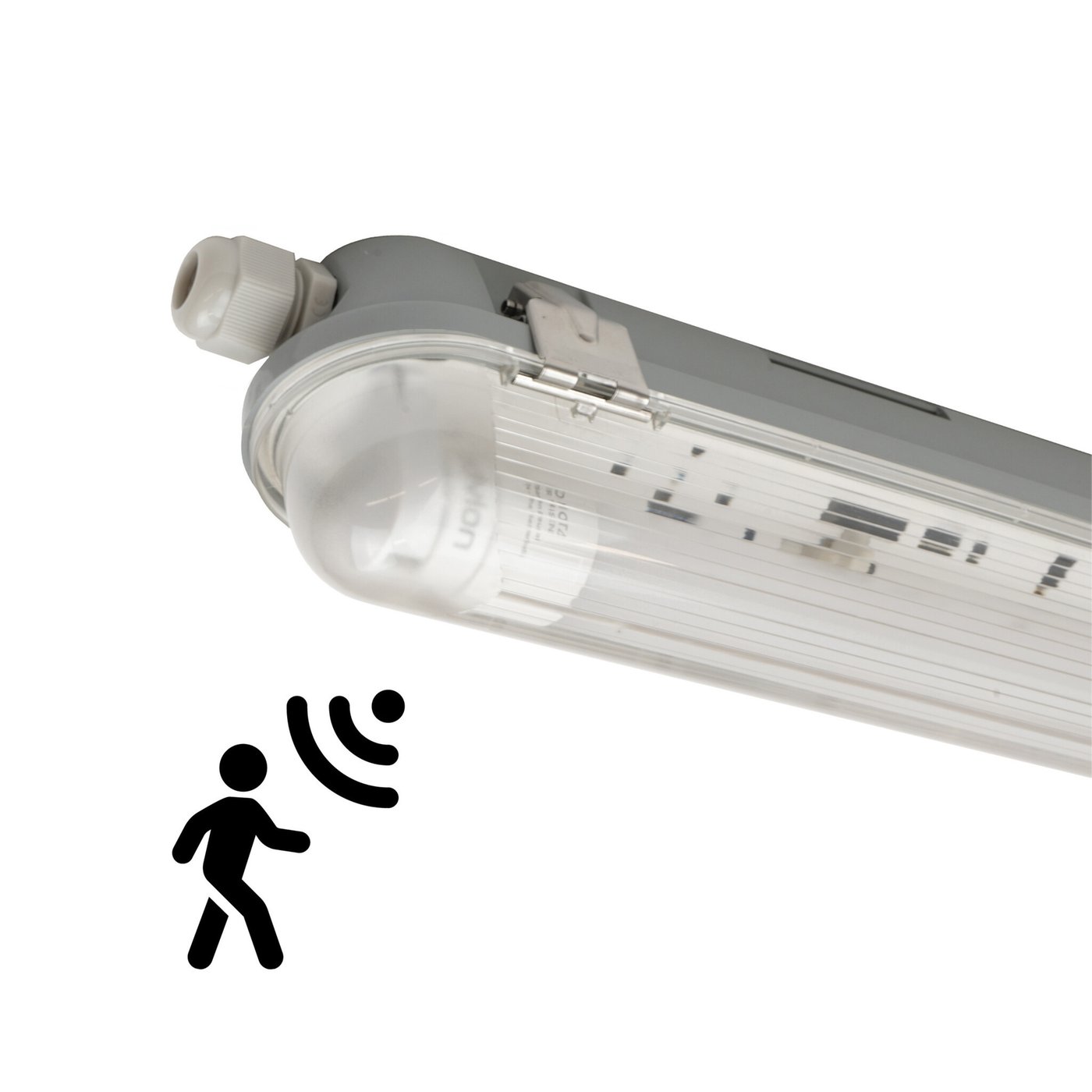 Oprawa hermetyczna LED z czujnikiem 60 cm - 6.3W - 4000K - IP65 - 1x Świetlówką LED