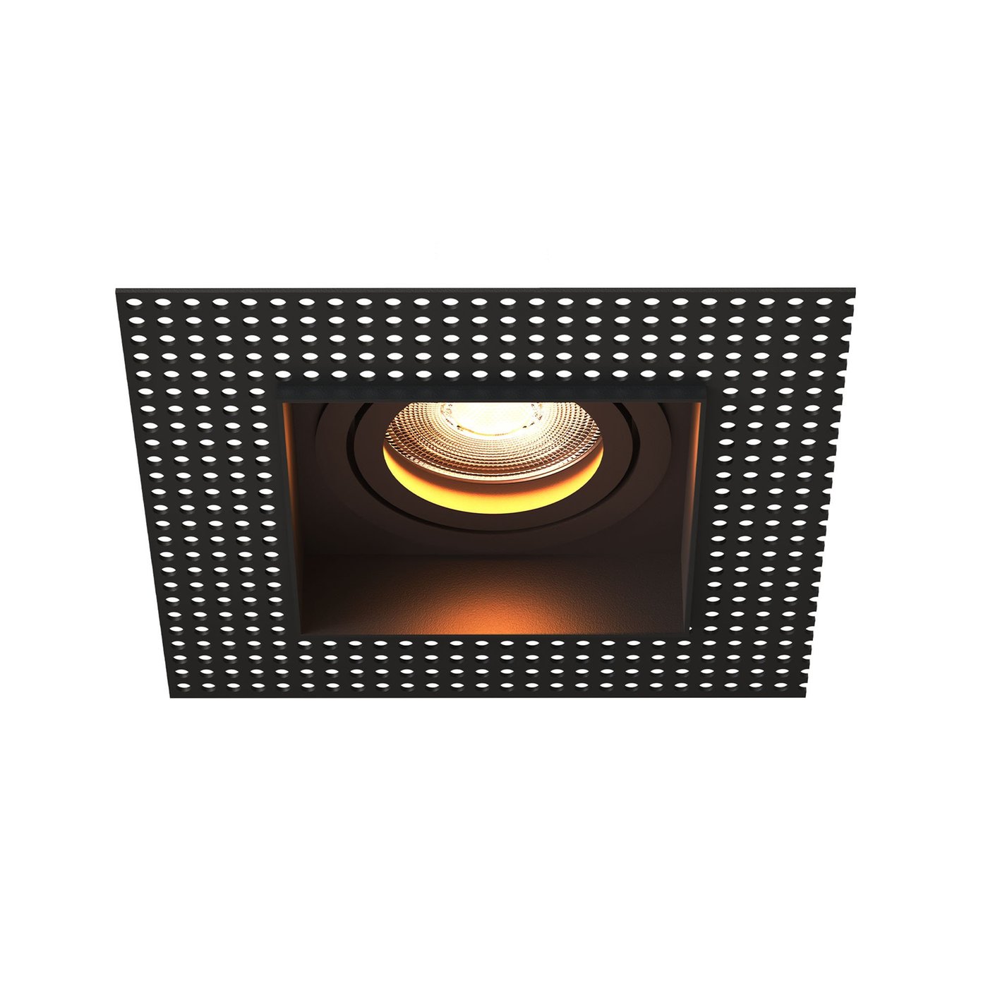 LED Einbaustrahler Dimmbar - Randlos - Schwarz - 3W - 2700K - 345 Lumen - 130x130mm