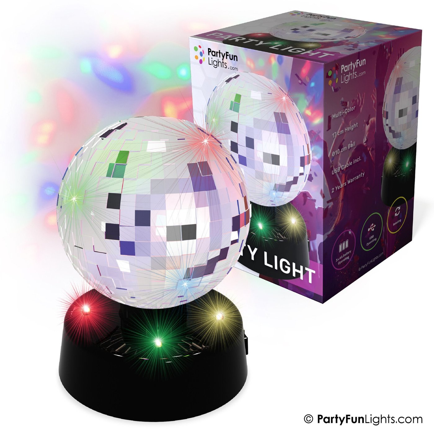 Spiegelkugel-Partylampe