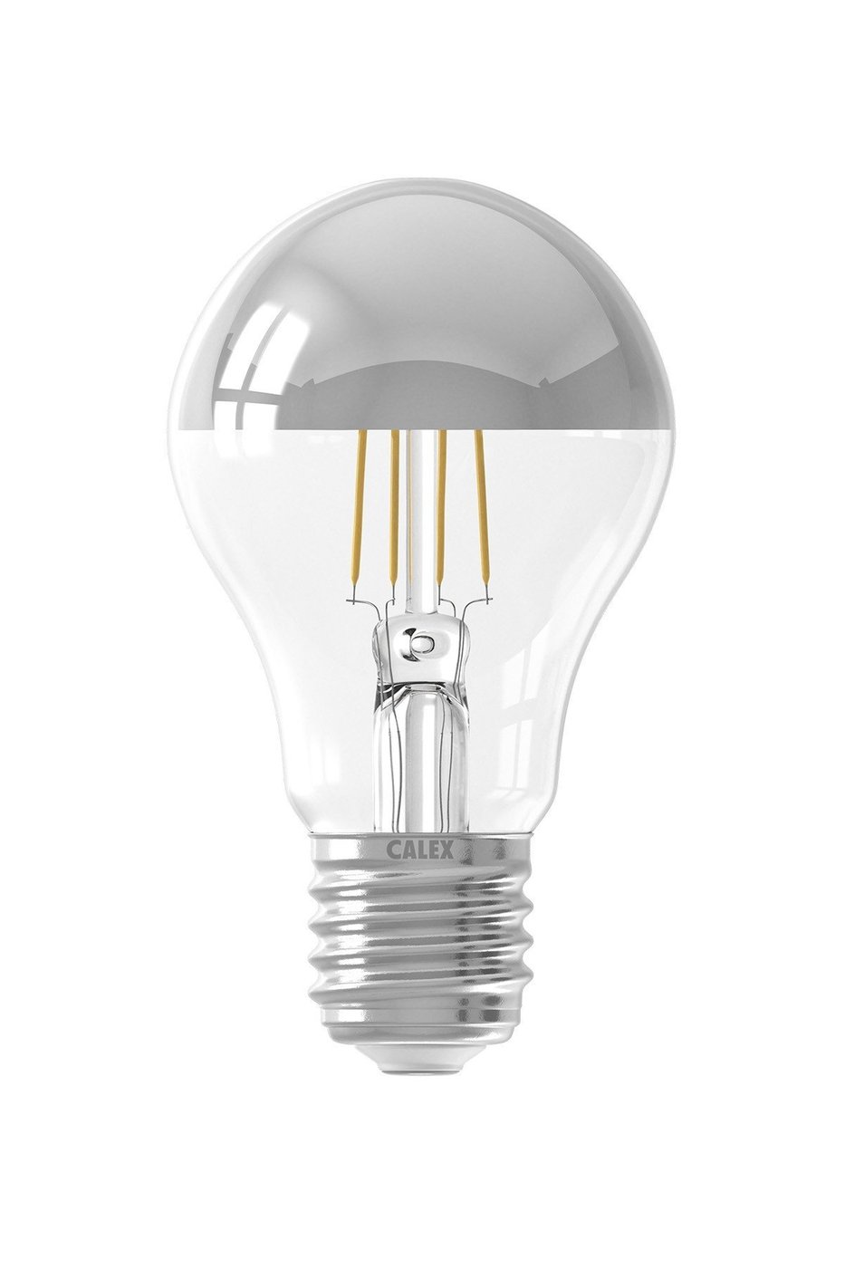 Calex Spherical LED Lampe Warm - E27 - 470 Lm - Silver - Vintage Lampe