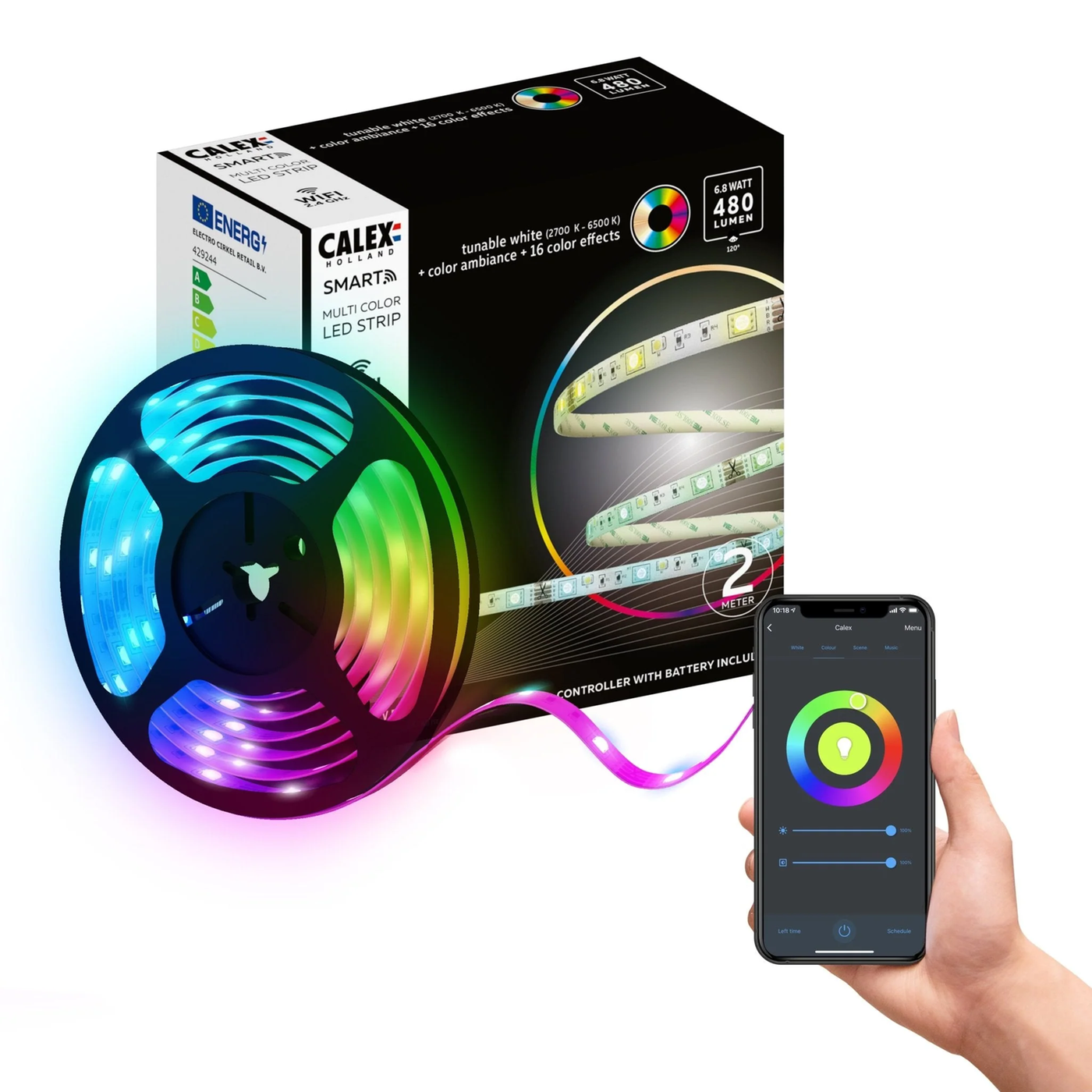 Inteligentna Taśma LED Calex 2M - RGBWW - Podłącz i używaj