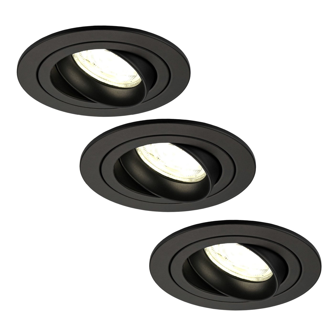 Focos Empotrables LED Regulables Nero - Tokio - 3W - 4000K - ø92mm - 3 pack