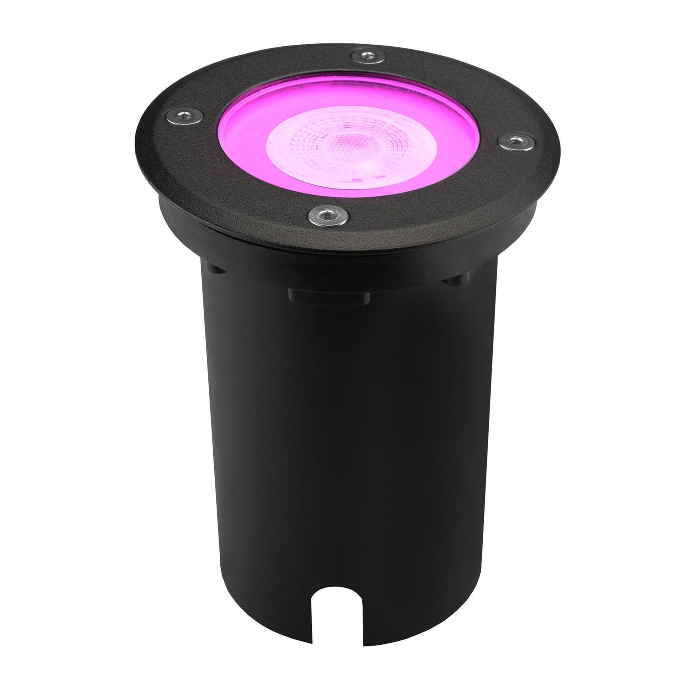Smart LED Bodeneinbaustrahler Rund - IP67 - 4.9W - RGB+CCT - 1m Kabel - Schwarz