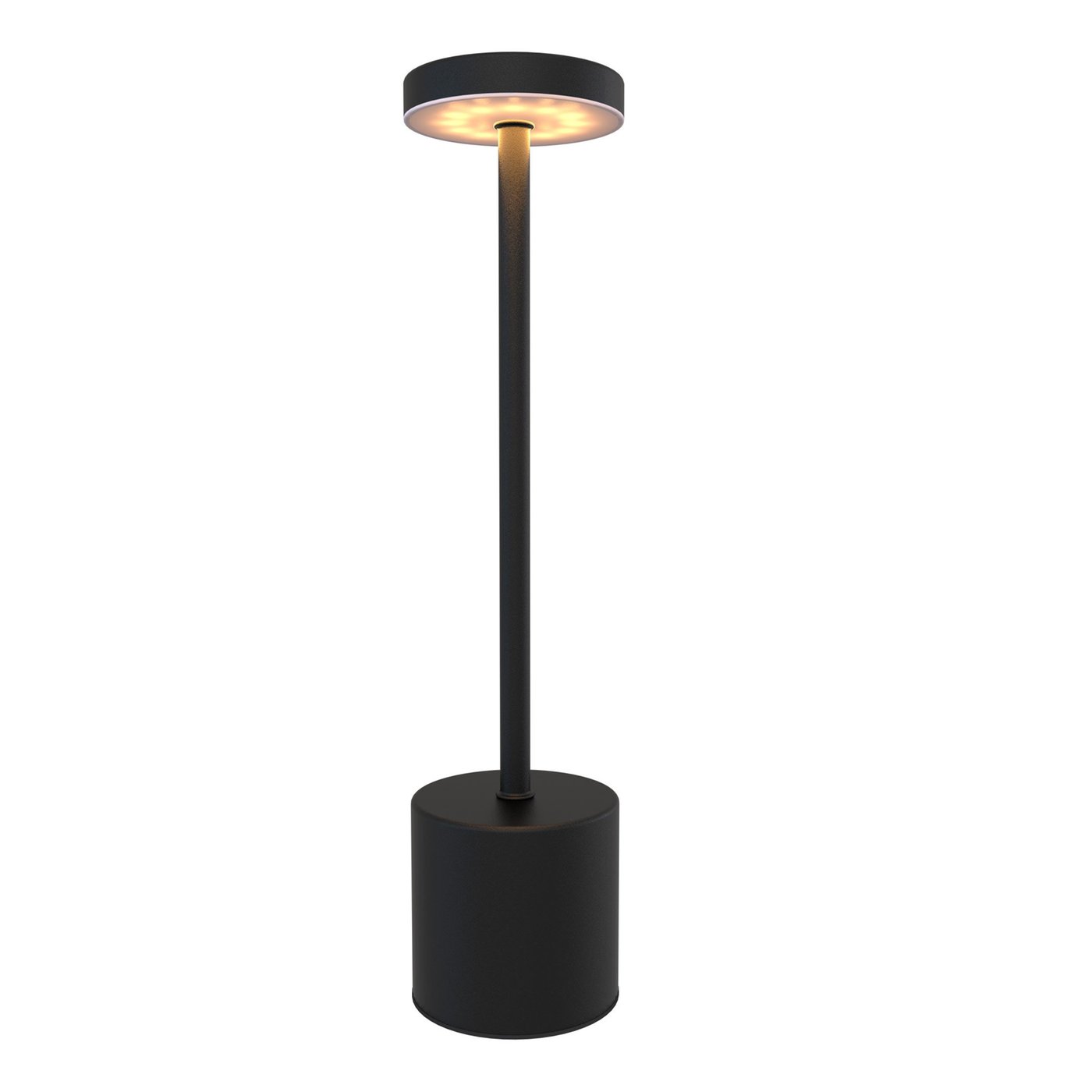 Tischleuchte mit Akku USB – Schwarz – IP20 – Dimmbar – CCT – 3600 mAh Batterie - Tischlampe ohne kabel - Luna