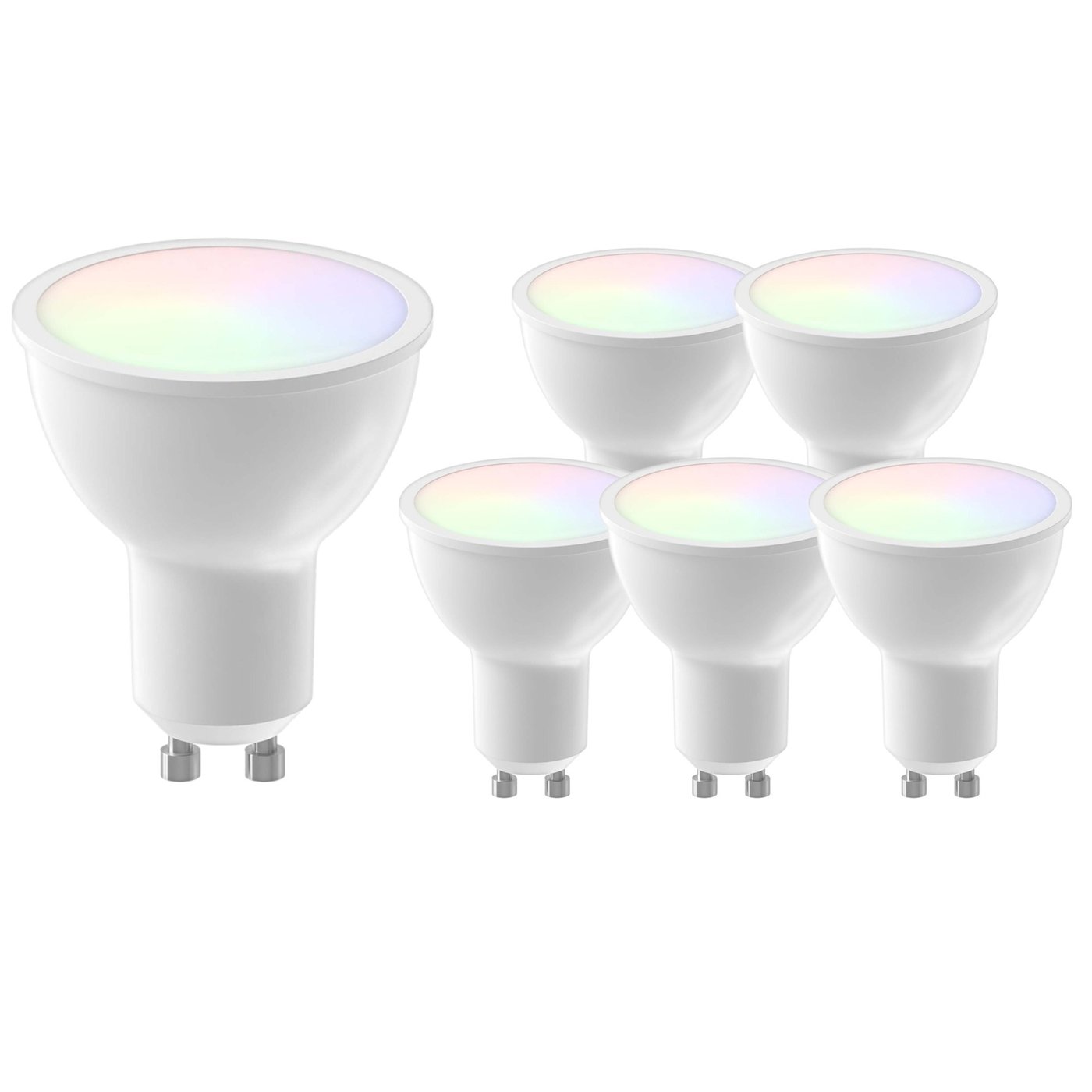 Calex Smart RGB+CCT GU10 LED Ściemnialna Żarówka - 5W - 6 szt