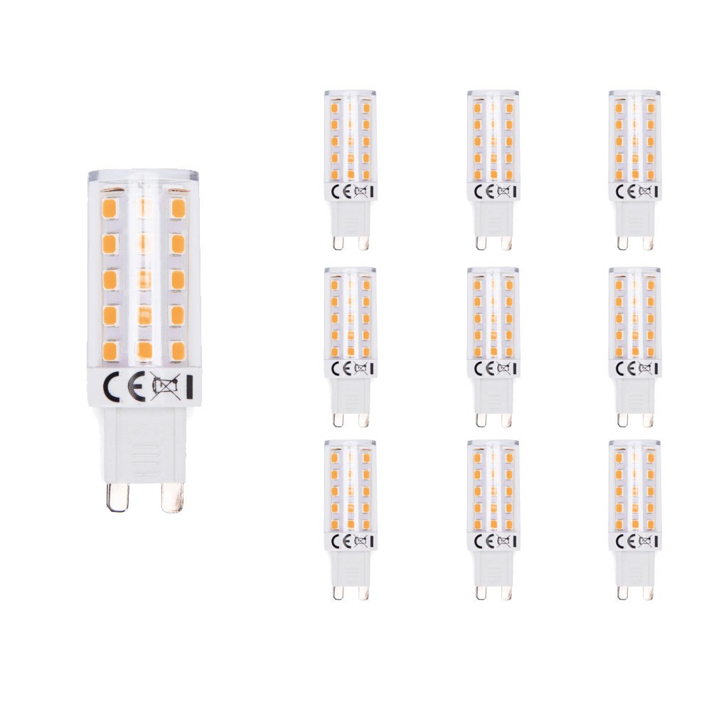 Opakowanie 10 sztuk — Żarówka LED — G9 — 4,8 W — 530 lumenów — 3000 K