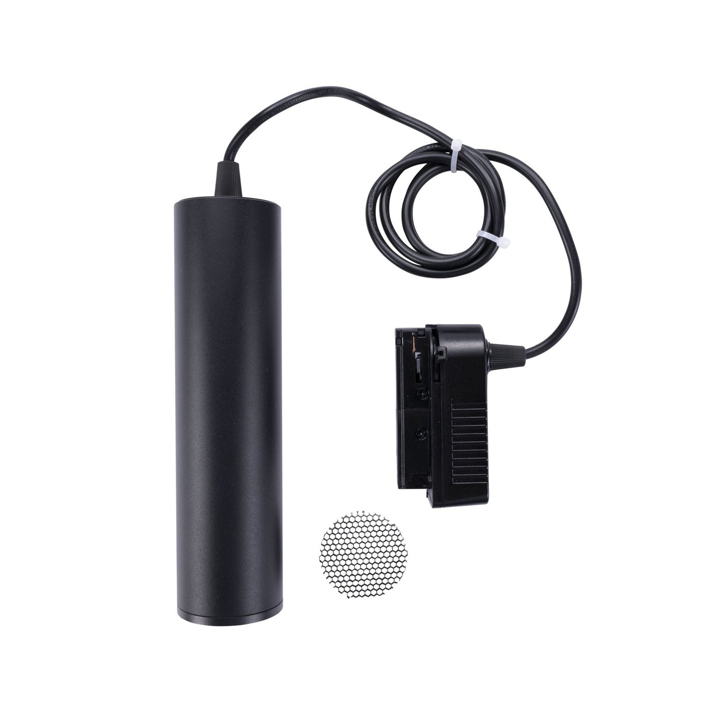 1-Phasen Schienenspot Hängelampe – Deckenhaube mit 1m Kabel – GU10 Fassung – Schwarz