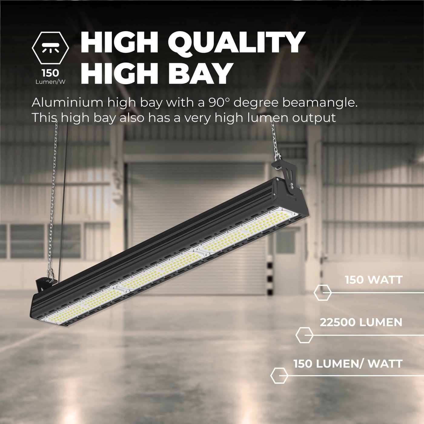 Faretto LED Da Esterno 150W Con Spina – Luce Bianca Fredda 6000K – IP65 Impermeabile – Cavo 5 Metri - 4