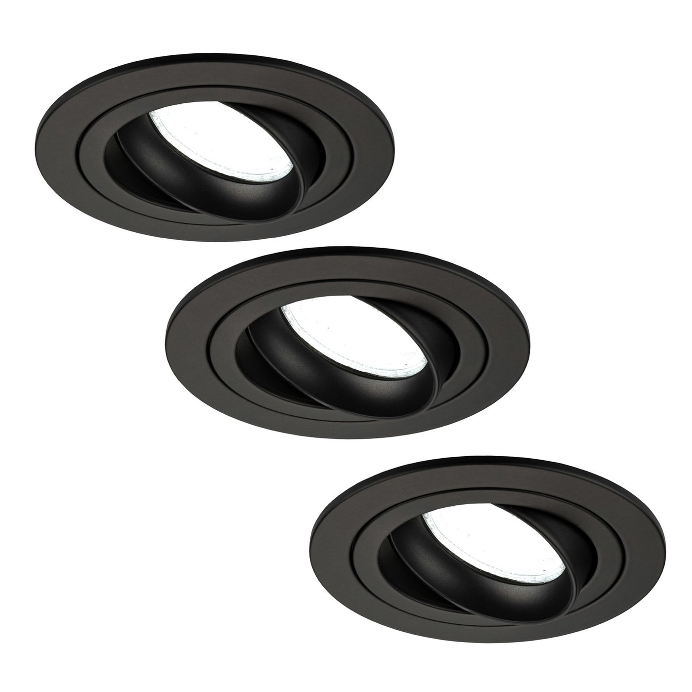 Focos Empotrables LED Regulables Nero - Tokio - 3W - 6500K - ø92mm - 3 Pack