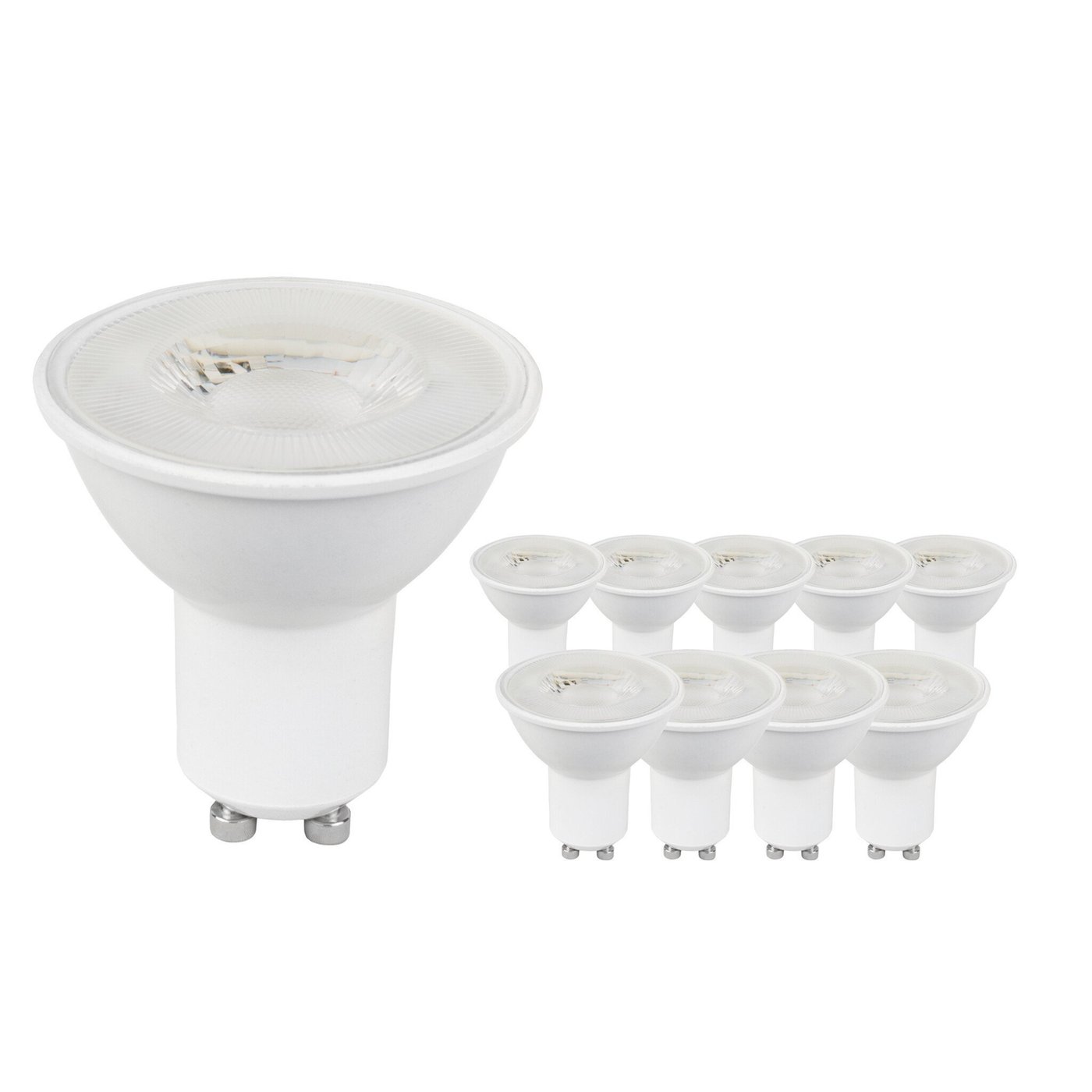 10x GU10 LED Spots - 4.5W - 2700K - 345 Lumen - Vorteilspackung
