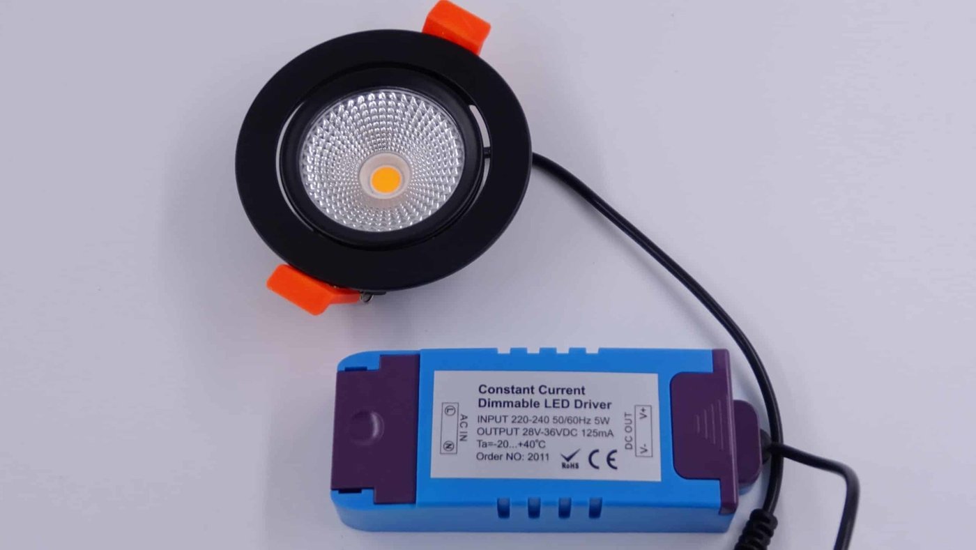 6x LED Einbaustrahler Schwarz - Mit Nachtlicht & 3 Farbtemperaturen