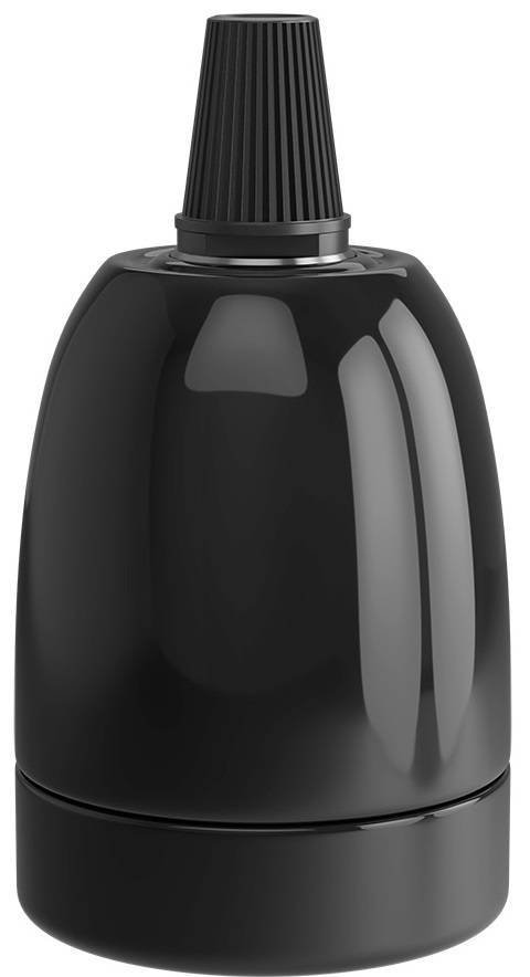Oprawka Calex - Lampa E27 – Ø47mm – H63mm - Ceramiczna - Czarna
