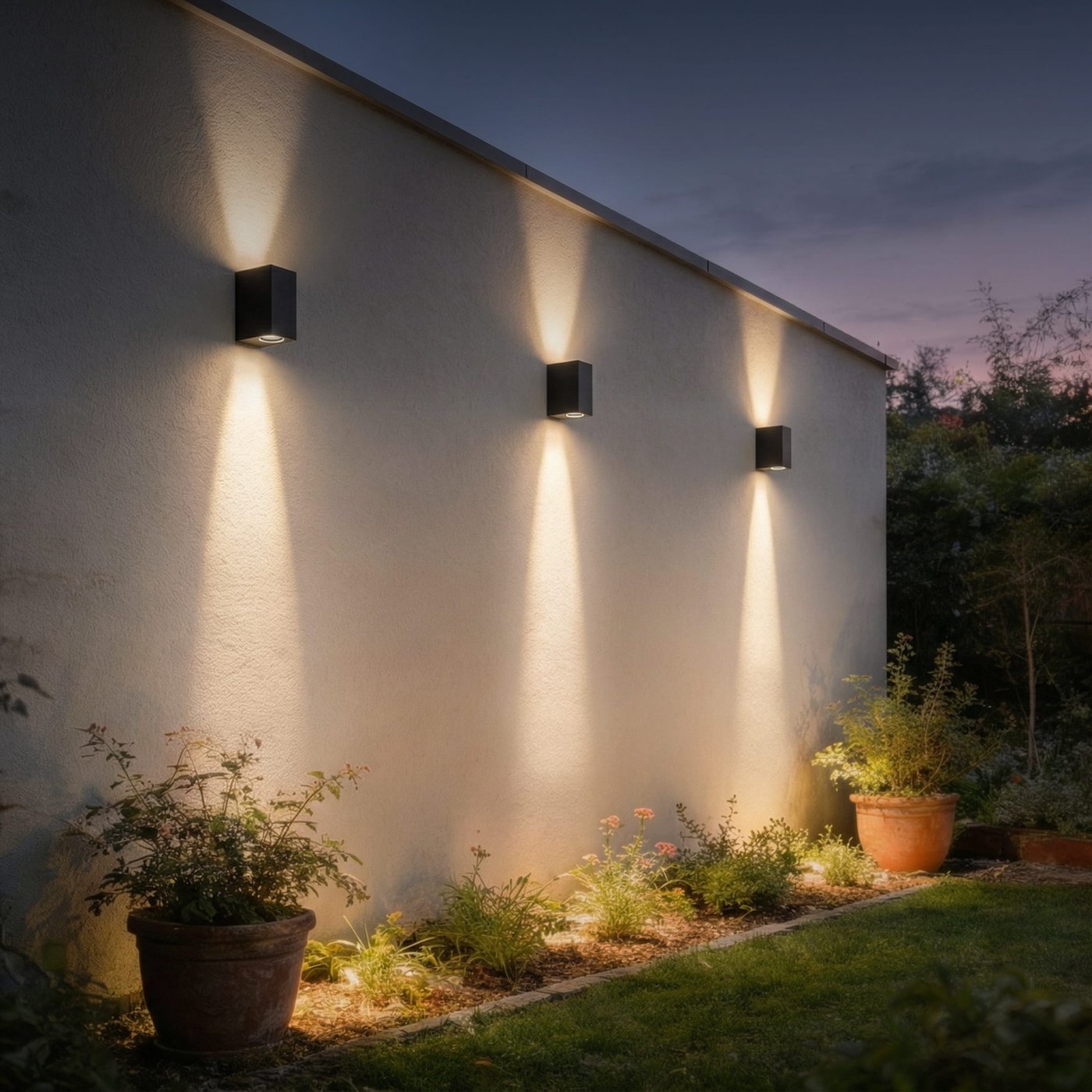 Calex Applique Murale LED - Deux Faces - Raccord GU10 - IP54 - Noir