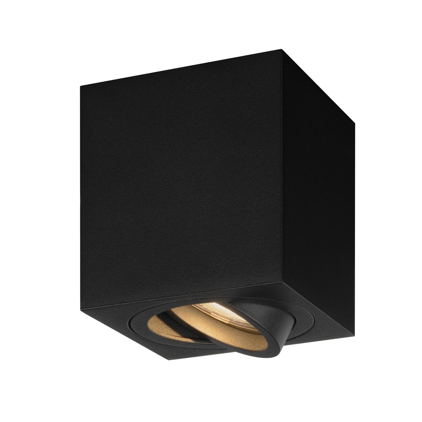 Dimmbare LED Aufbaustrahler - Quadratisch - Schwarz - 3W - 2700K - Kippbar - IP20