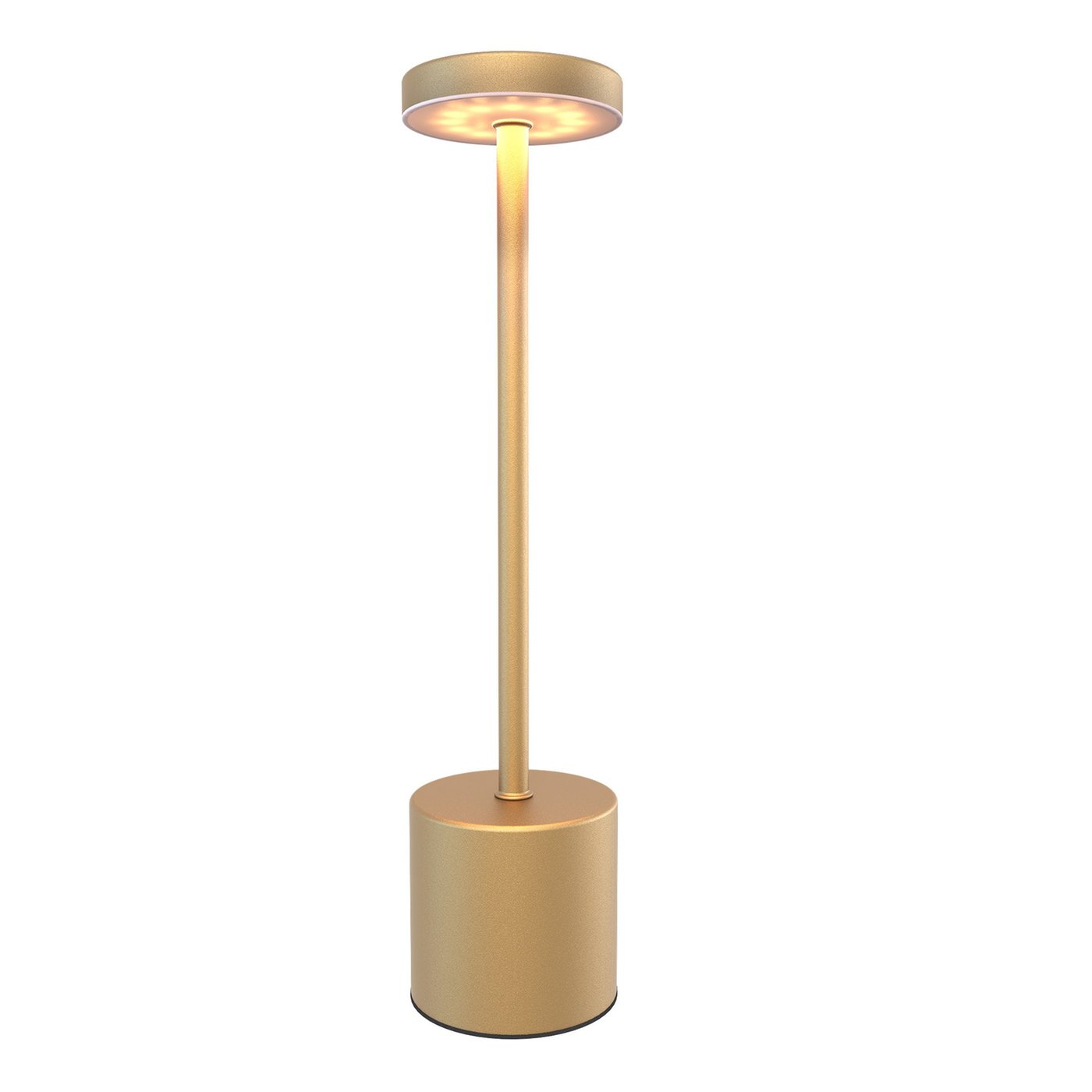 Tischleuchte mit Akku USB – Gold – IP20 – Dimmbar – CCT – 3600 mAh Batterie - Tischlampe ohne kabel - Luna